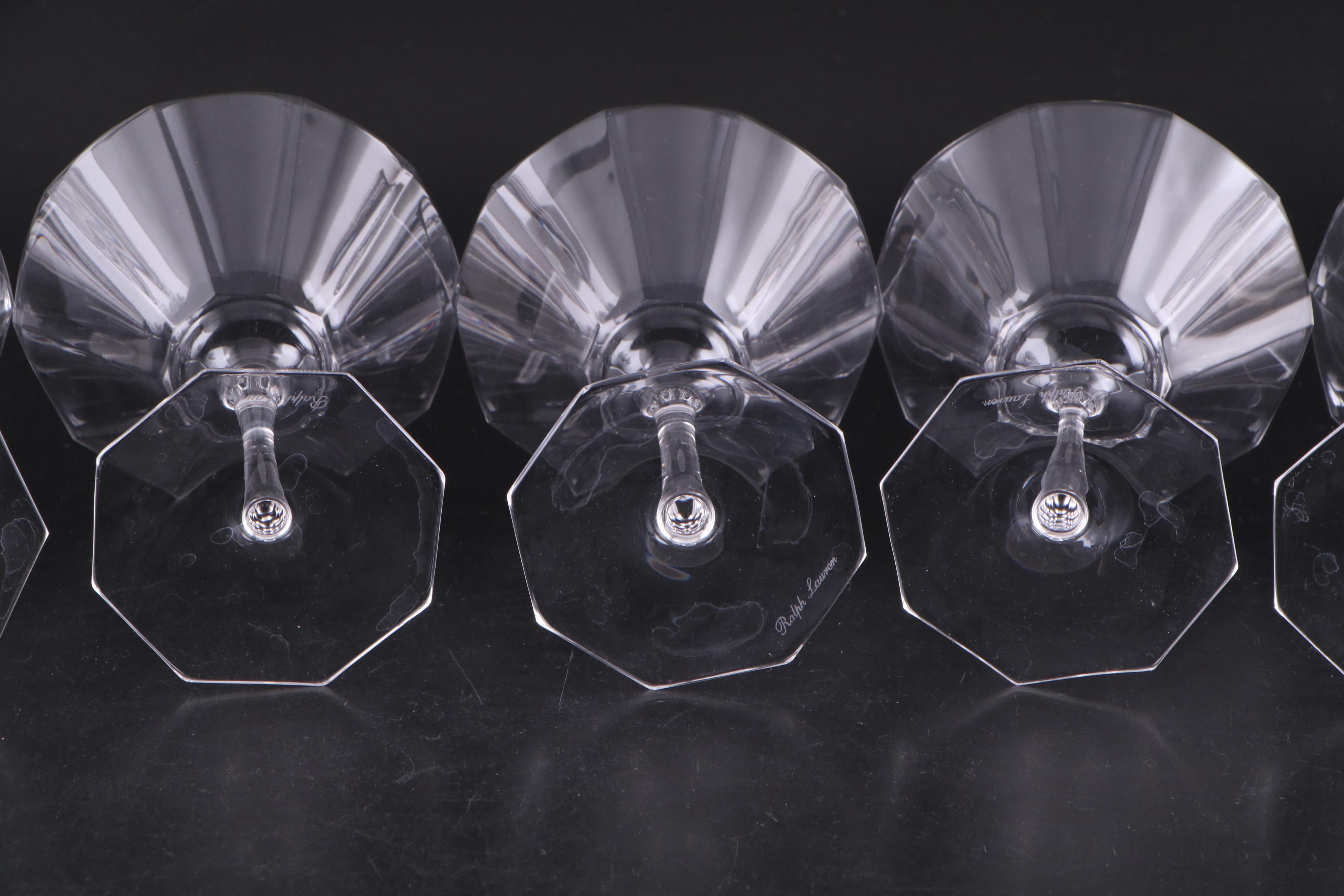 Ralph Lauren "Celeste" Crystal Martini Glasses, 2011-2017