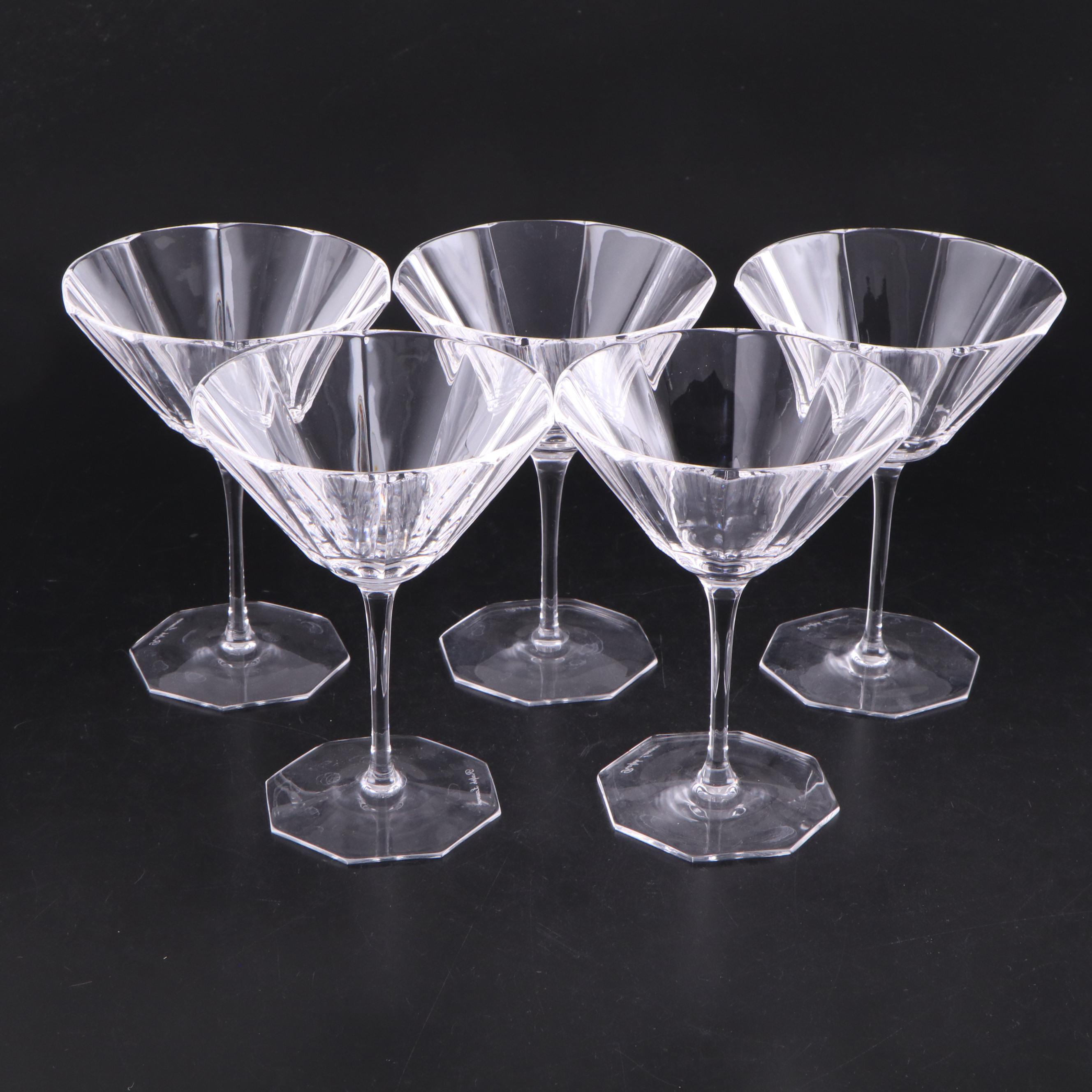Ralph Lauren "Celeste" Crystal Martini Glasses, 2011-2017