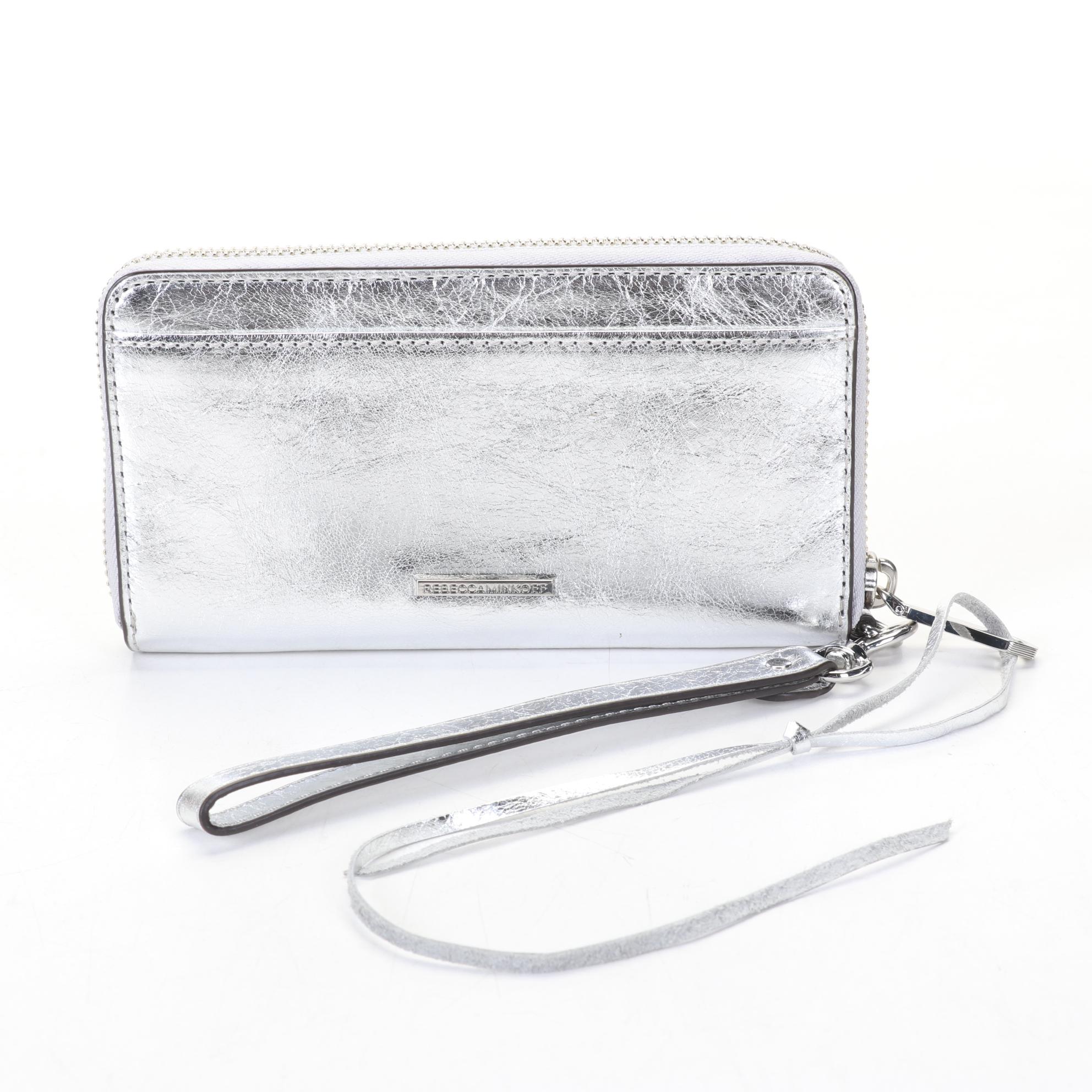 Rebecca Minkoff "Emma" Swing Crossbody Bag in Tomato and Silver Wallet
