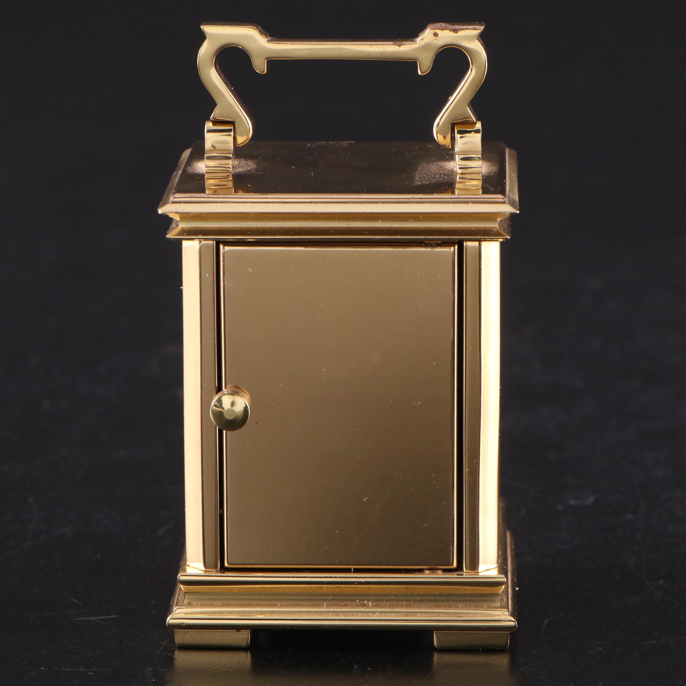 Halcyon Days Enamel Limited Edition Collectors Circle Brass Carriage Clock