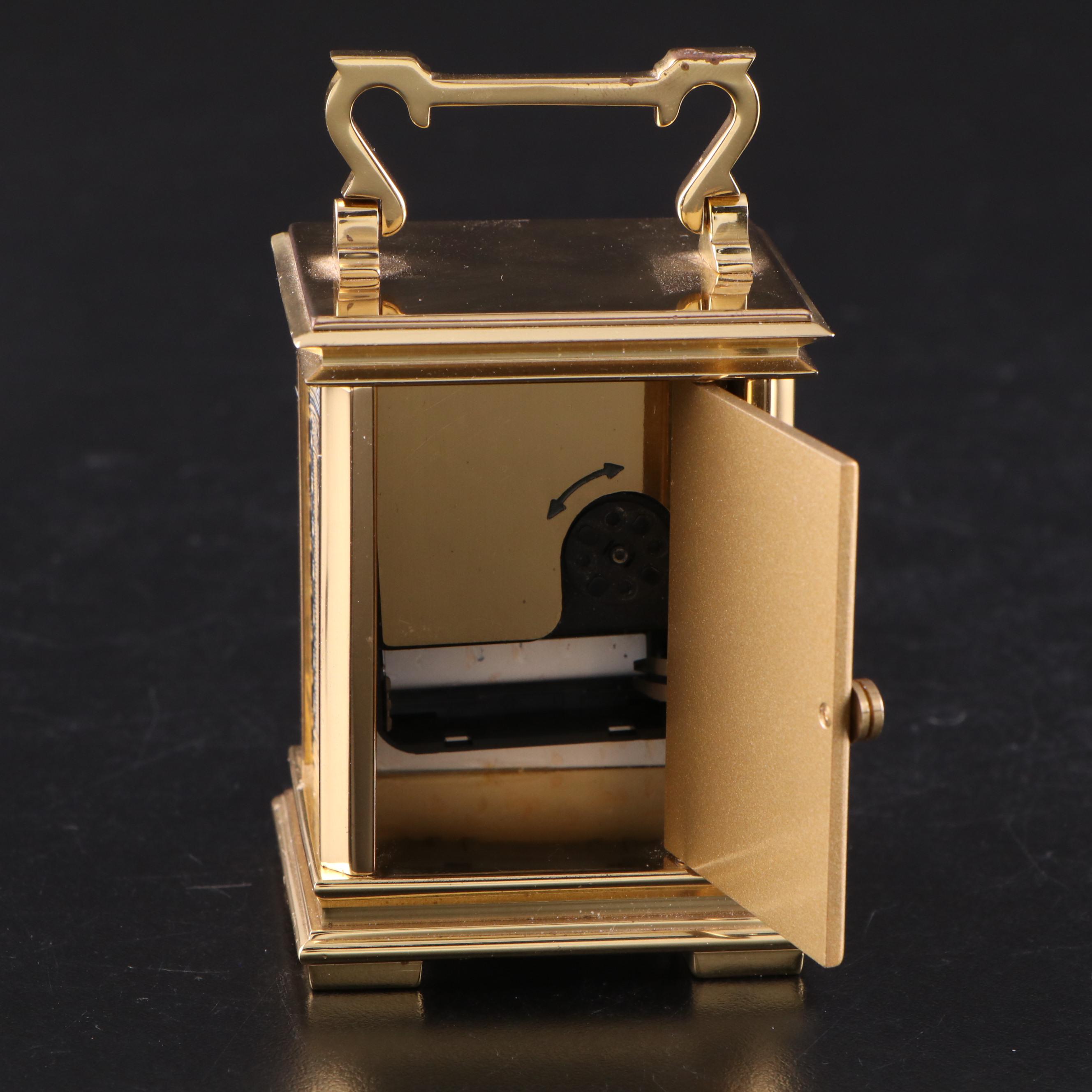 Halcyon Days Enamel Limited Edition Collectors Circle Brass Carriage Clock