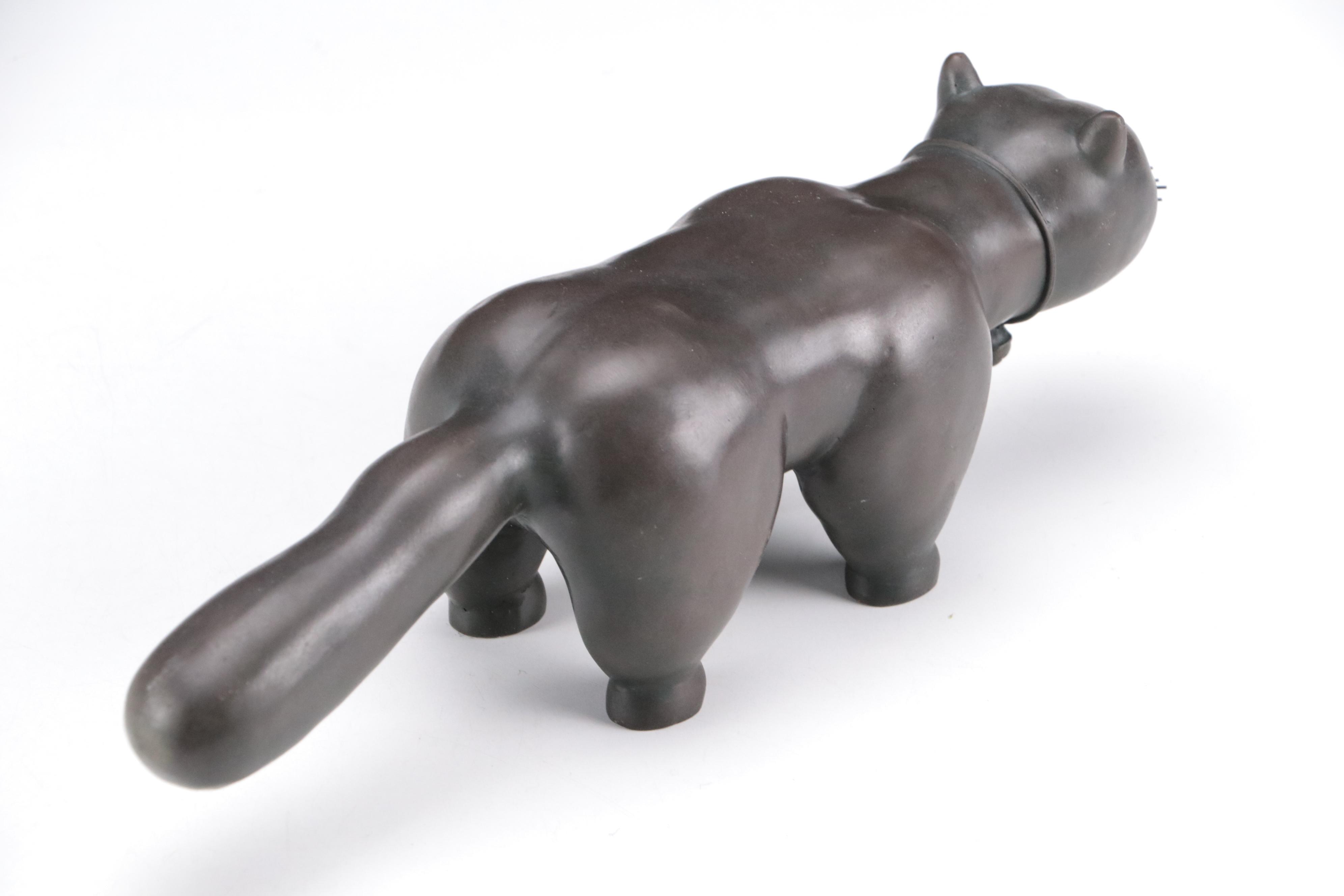 Bronze Sculptural Model After Fernando Botero's "El Gato del Raval"