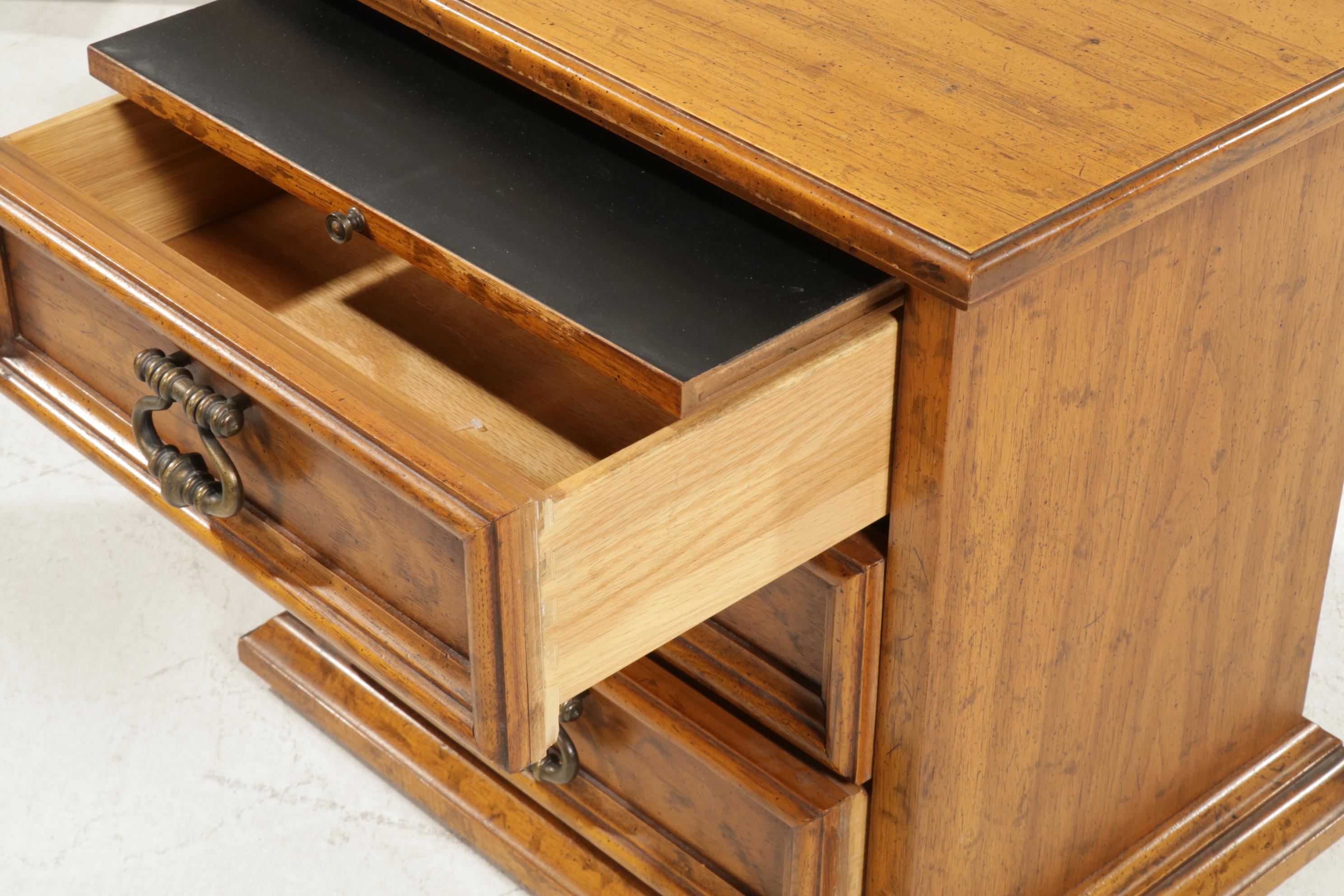 Drexel "Velero" Spanish Baroque Style Dresser and Three-Drawer Nightstands