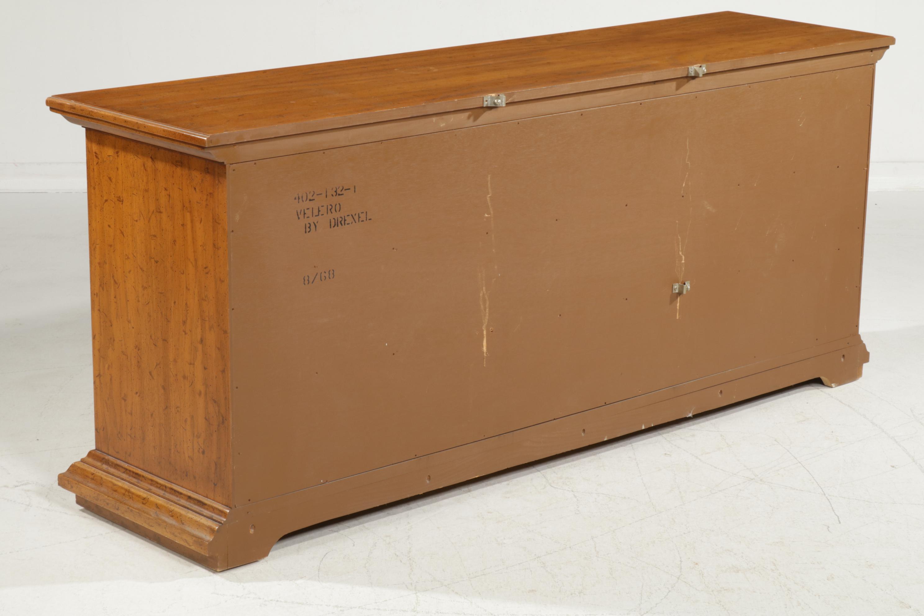 Drexel "Velero" Spanish Baroque Style Dresser and Three-Drawer Nightstands