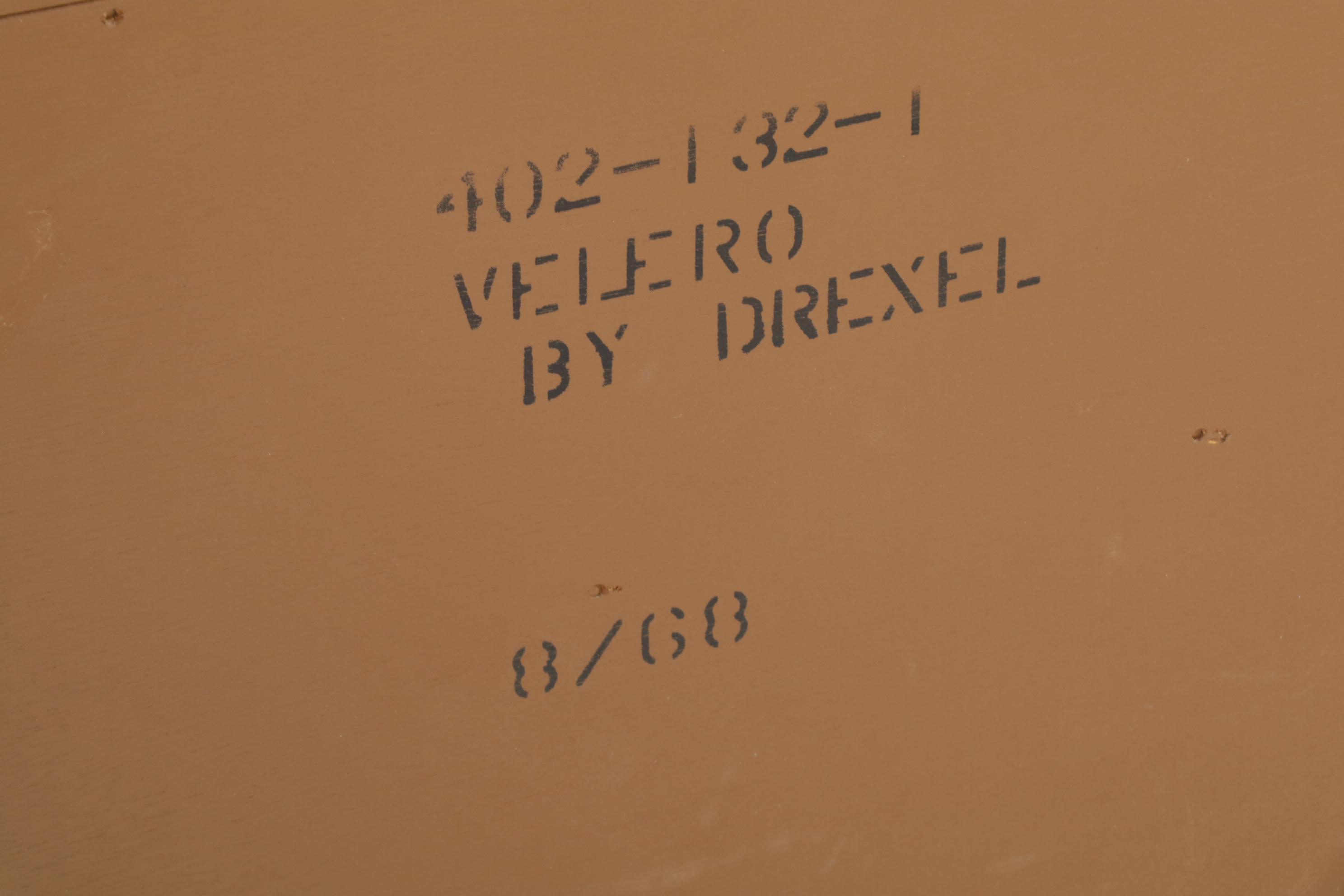 Drexel "Velero" Spanish Baroque Style Dresser and Three-Drawer Nightstands