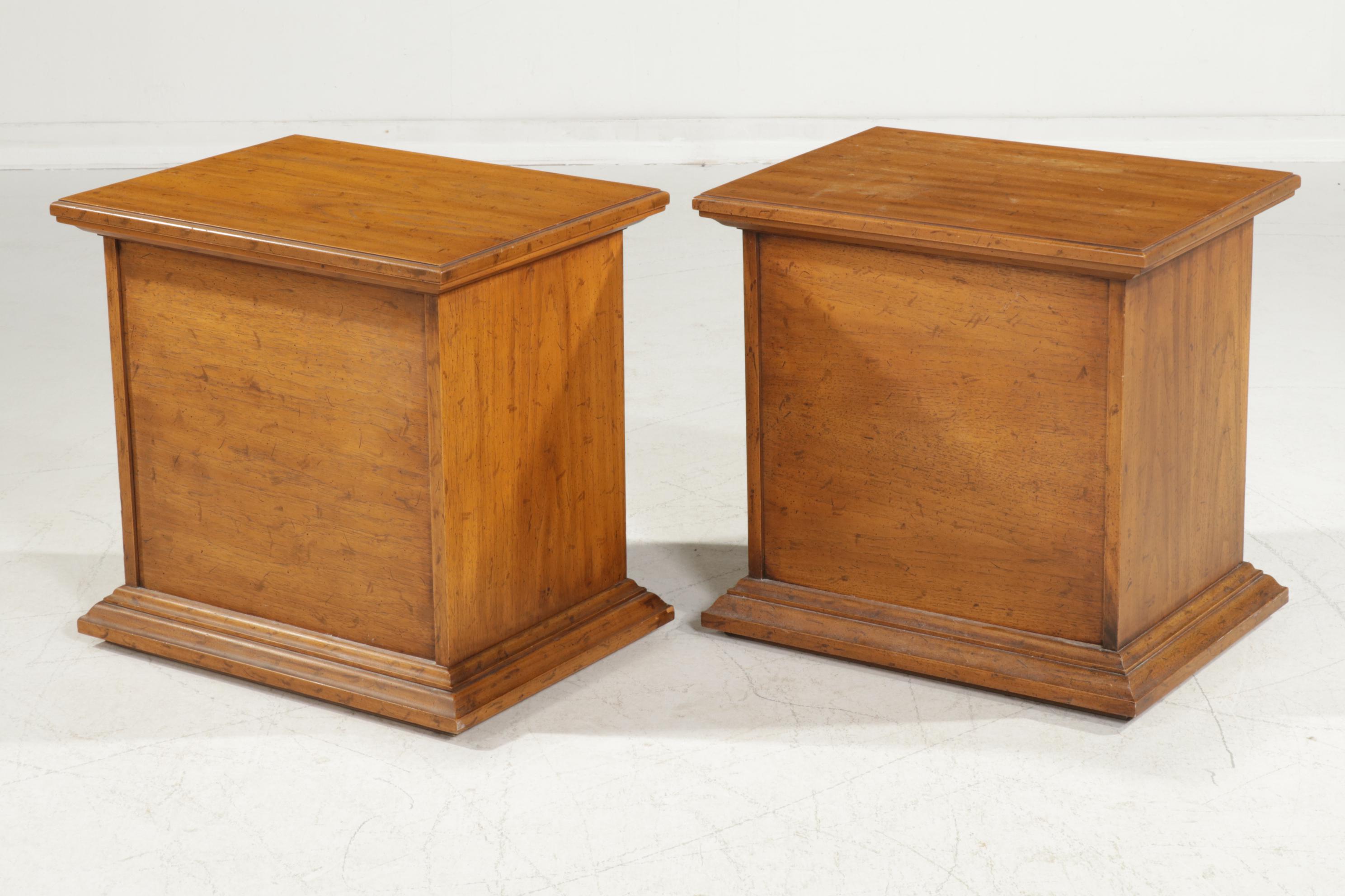 Drexel "Velero" Spanish Baroque Style Dresser and Three-Drawer Nightstands