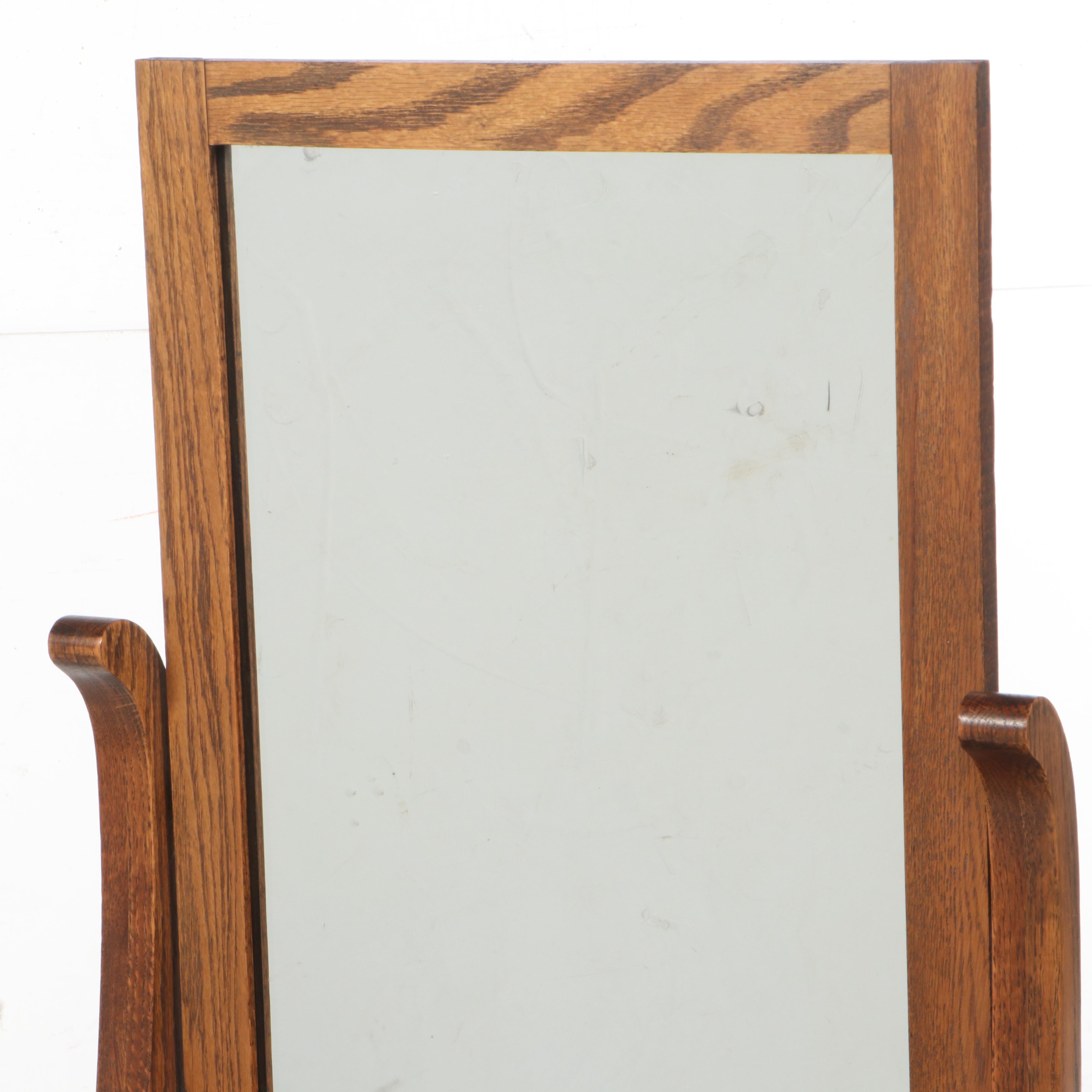 Late Victorian Oak Dresser with Mirror, Early 20th Century