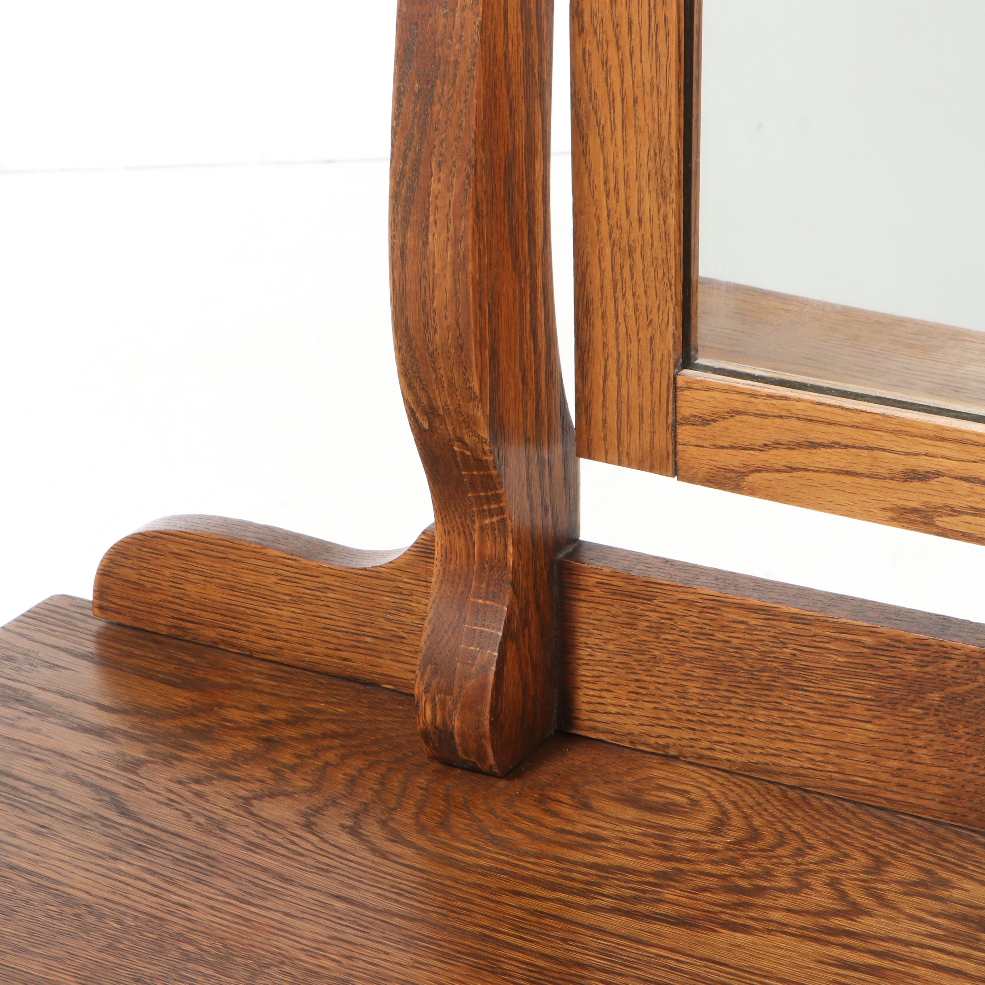 Late Victorian Oak Dresser with Mirror, Early 20th Century