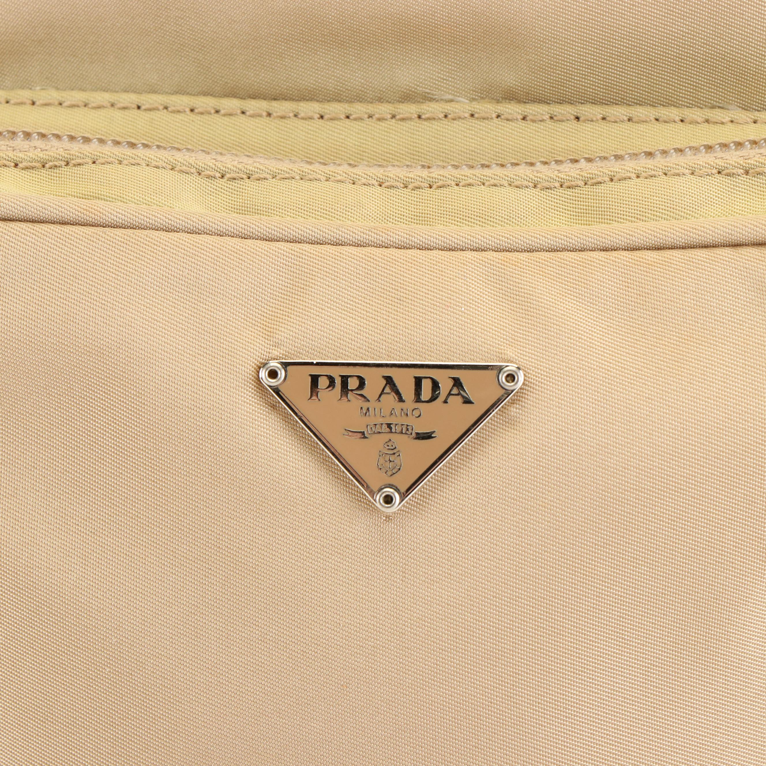 Prada Beige Nylon Messenger Bag