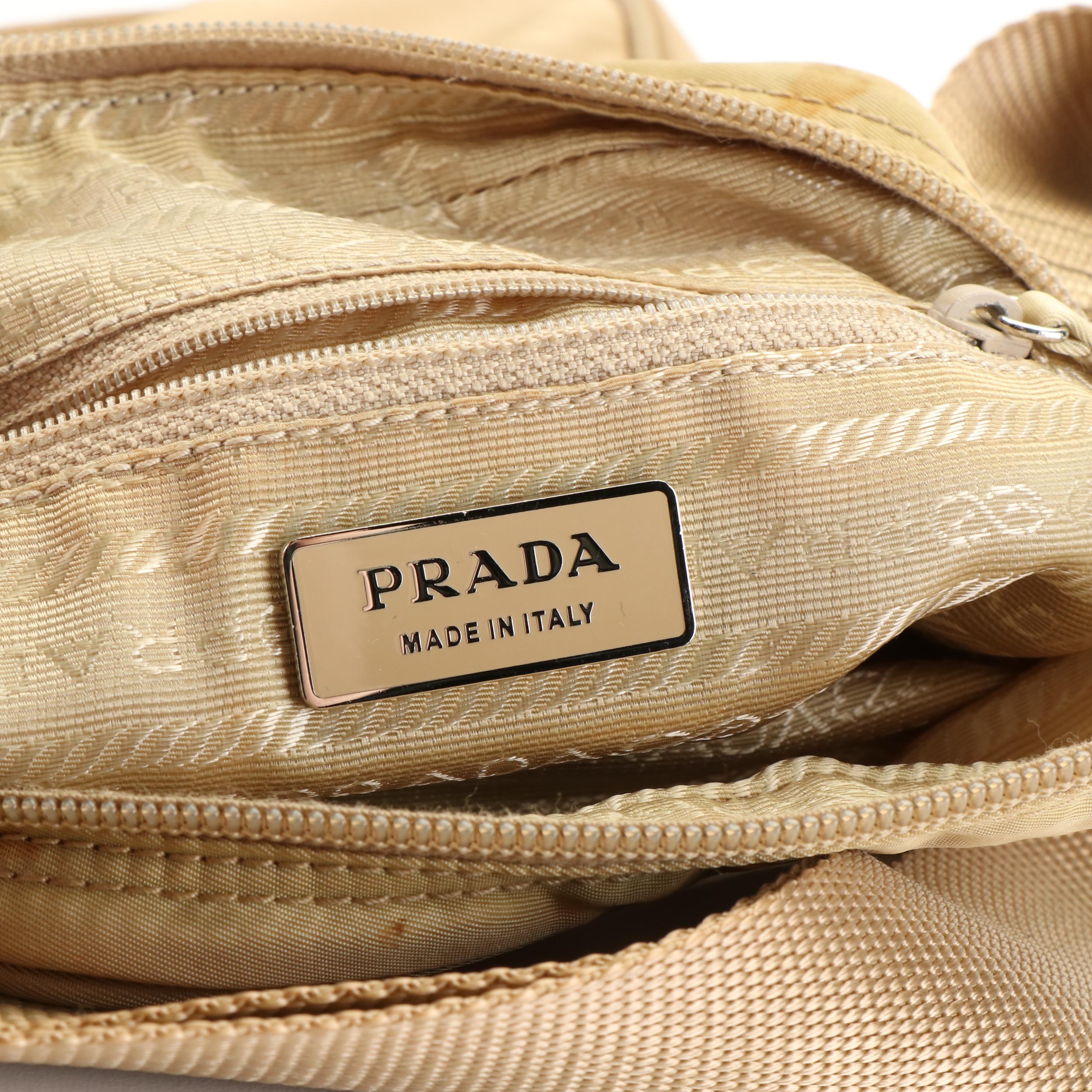 Prada Beige Nylon Messenger Bag