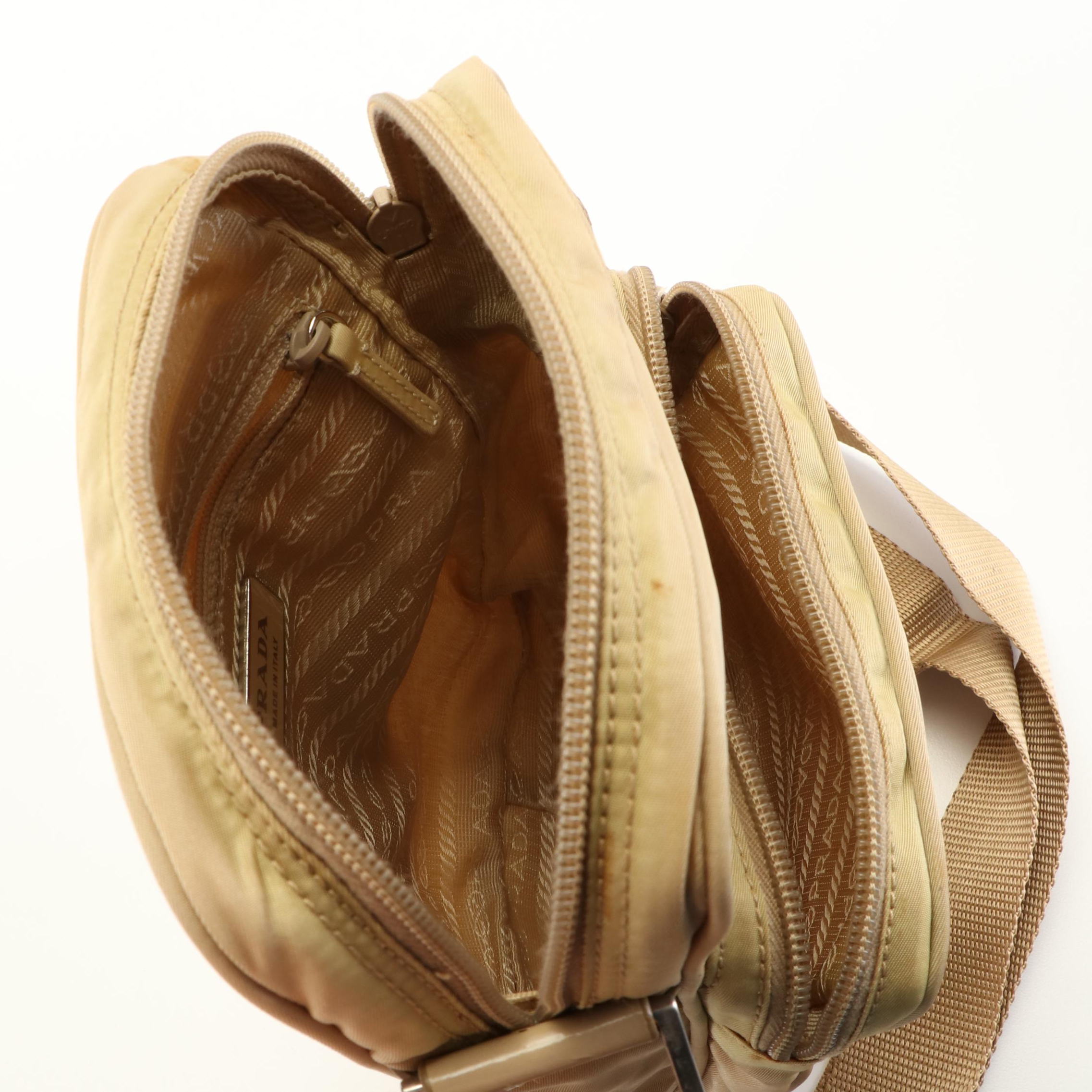 Prada Beige Nylon Messenger Bag