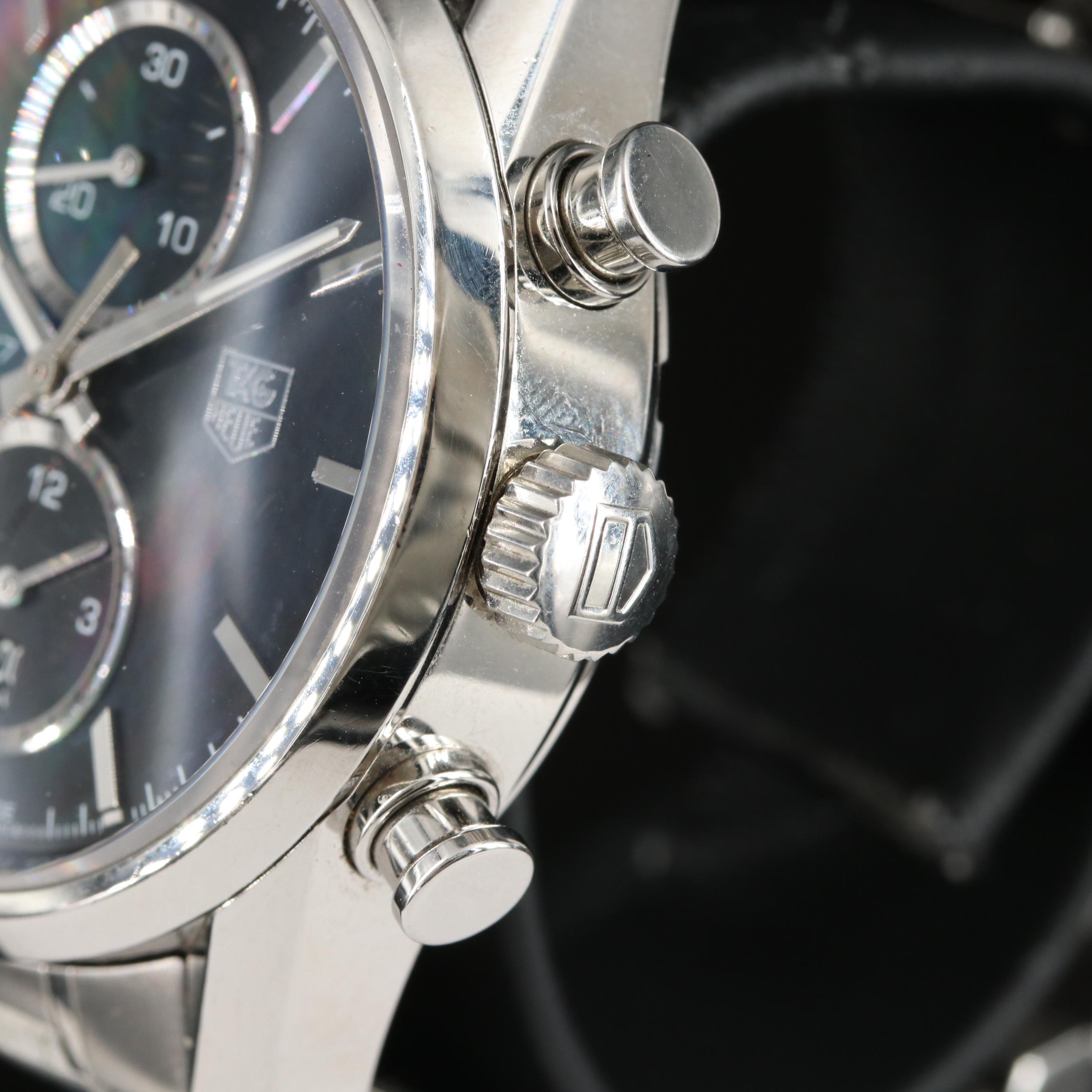 TAG Heuer Carrera Calibre 1887 Chronograph Watch with Mother of Pearl Dial