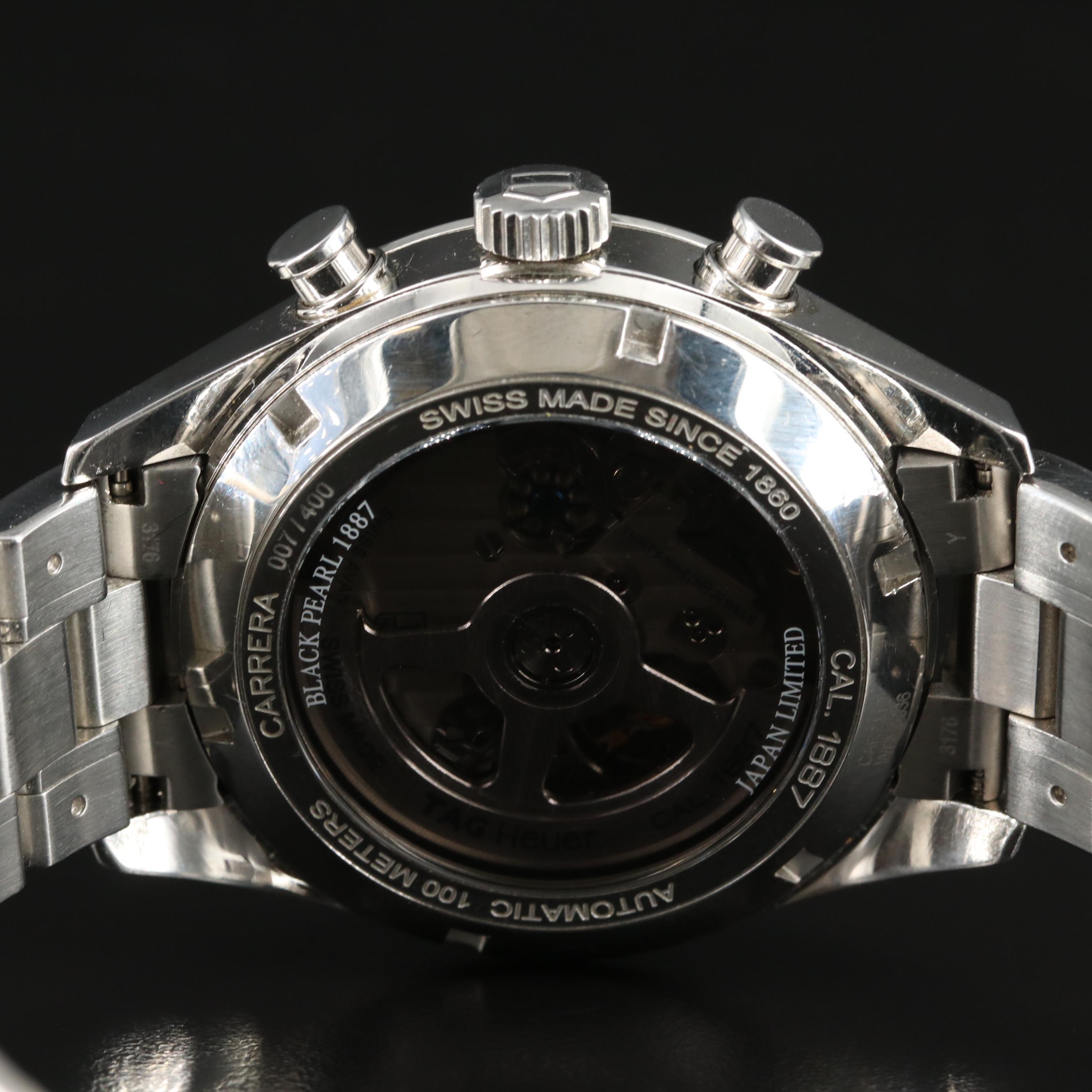 TAG Heuer Carrera Calibre 1887 Chronograph Watch with Mother of Pearl Dial