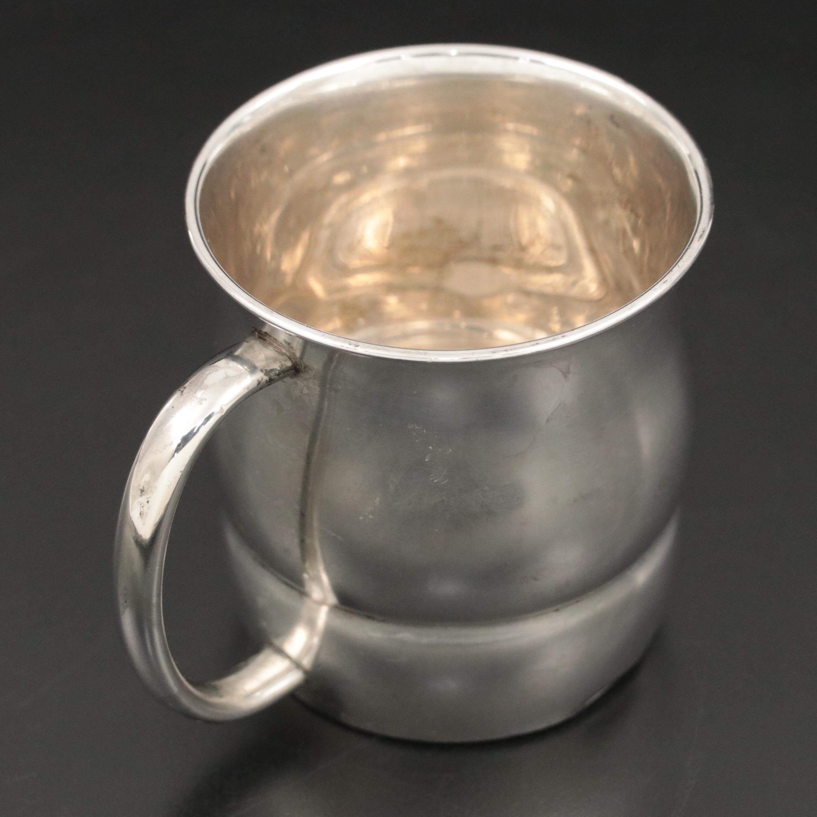 Towle Sterling Silver Baby Cup with Saart Brothers Sterling Baby Spoon