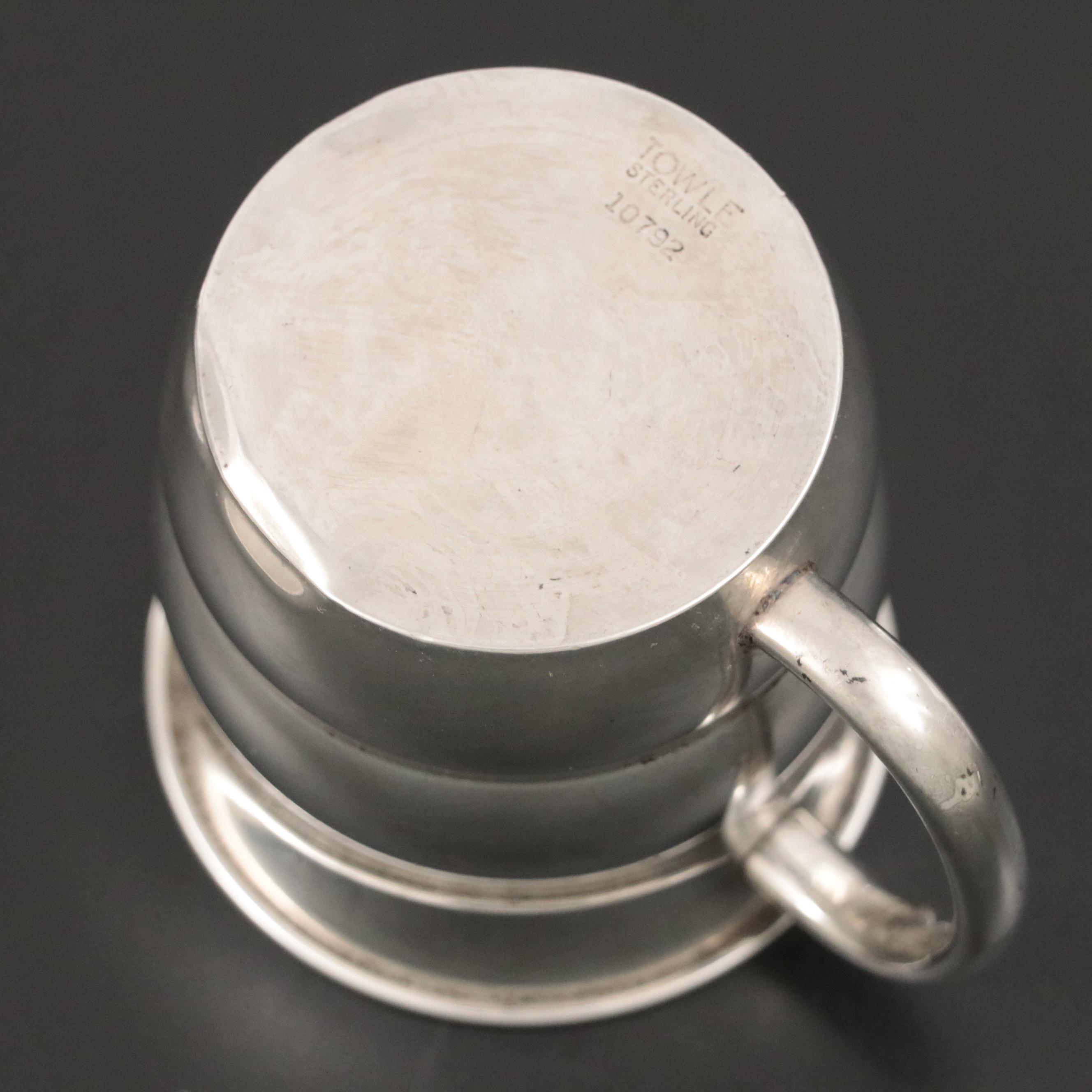 Towle Sterling Silver Baby Cup with Saart Brothers Sterling Baby Spoon