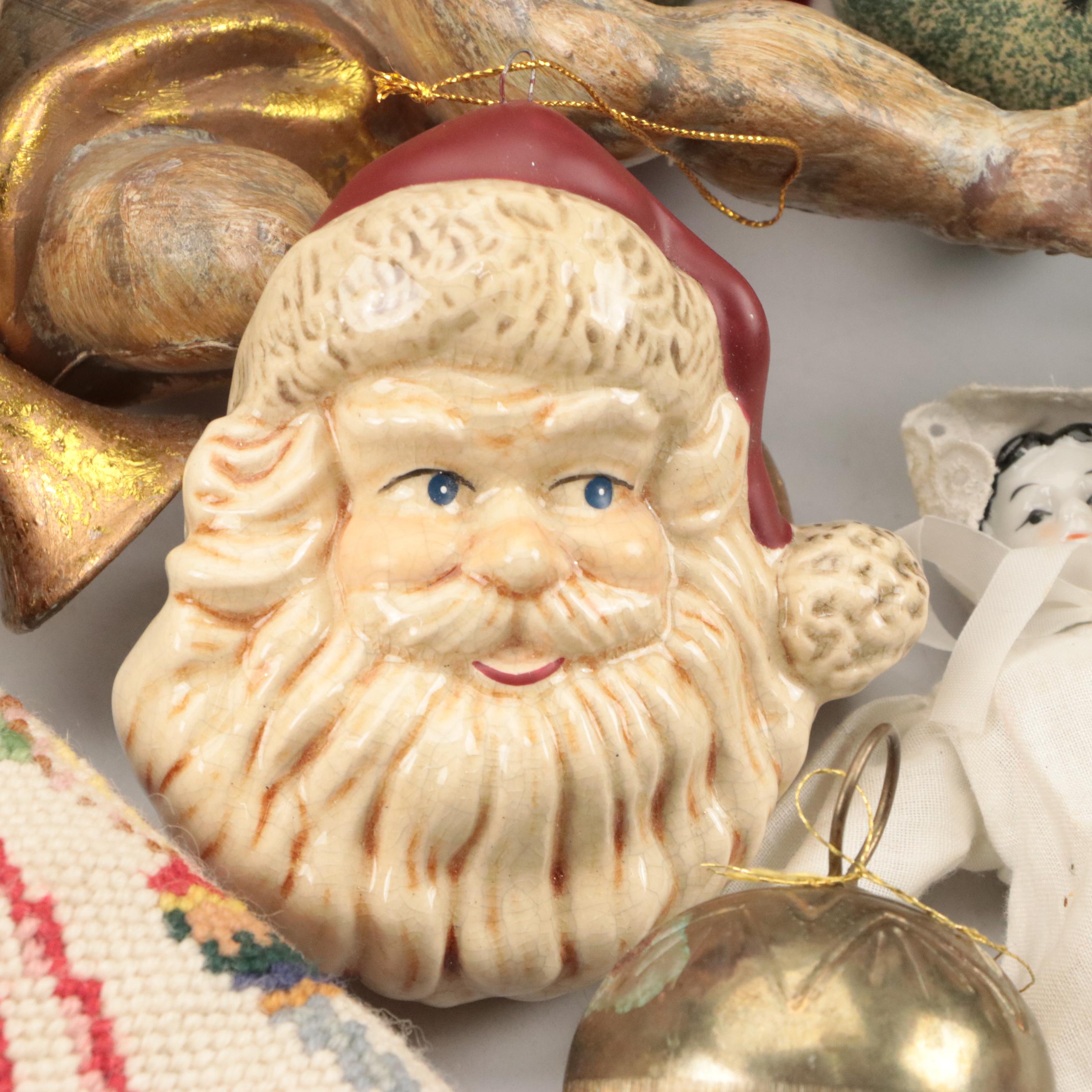 Shiny Brite Bottlebrush Trees with Other Christmas Décor