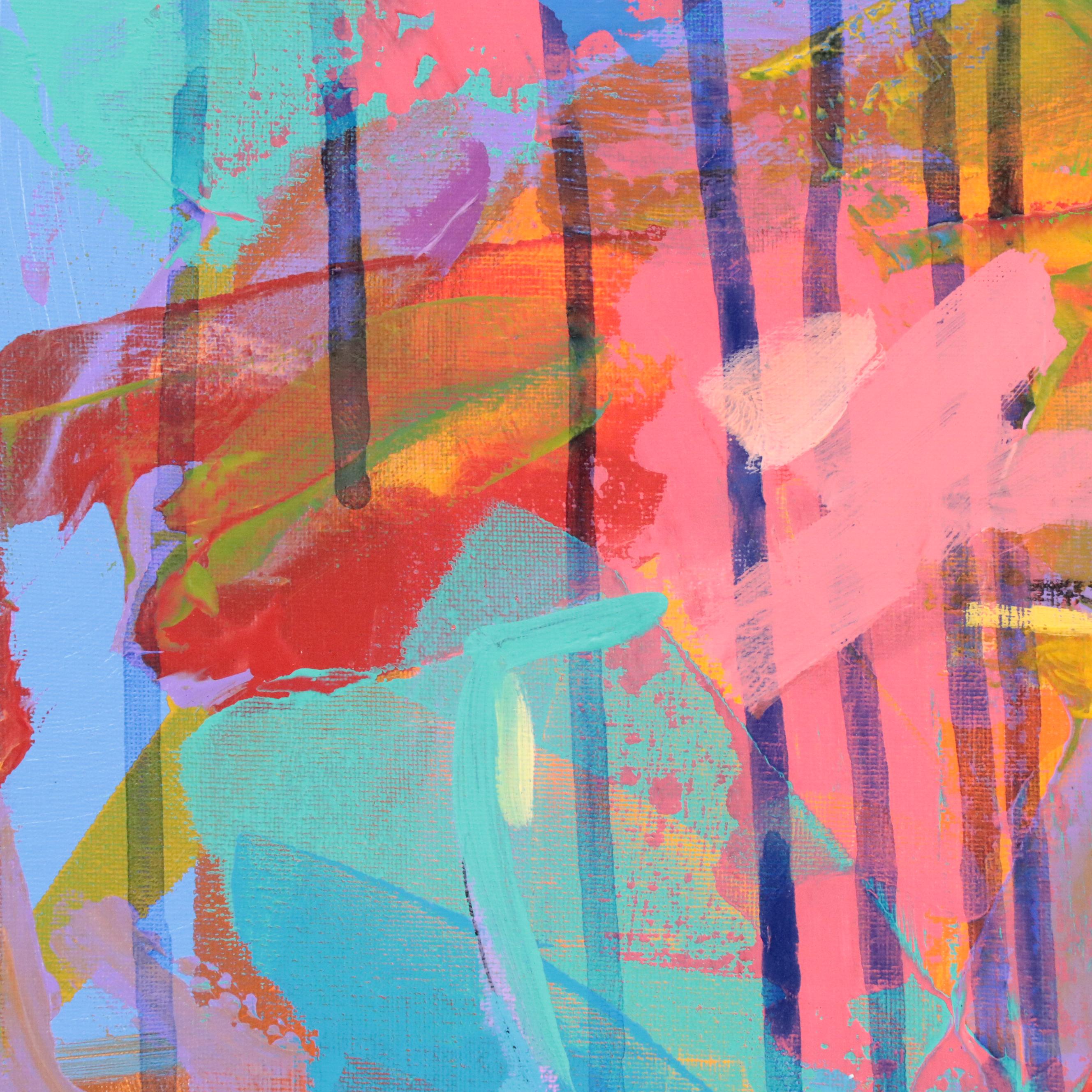 Abiola Idowu Stylized Portrait Mixed Media Painting "Symbol of Humility," 2021