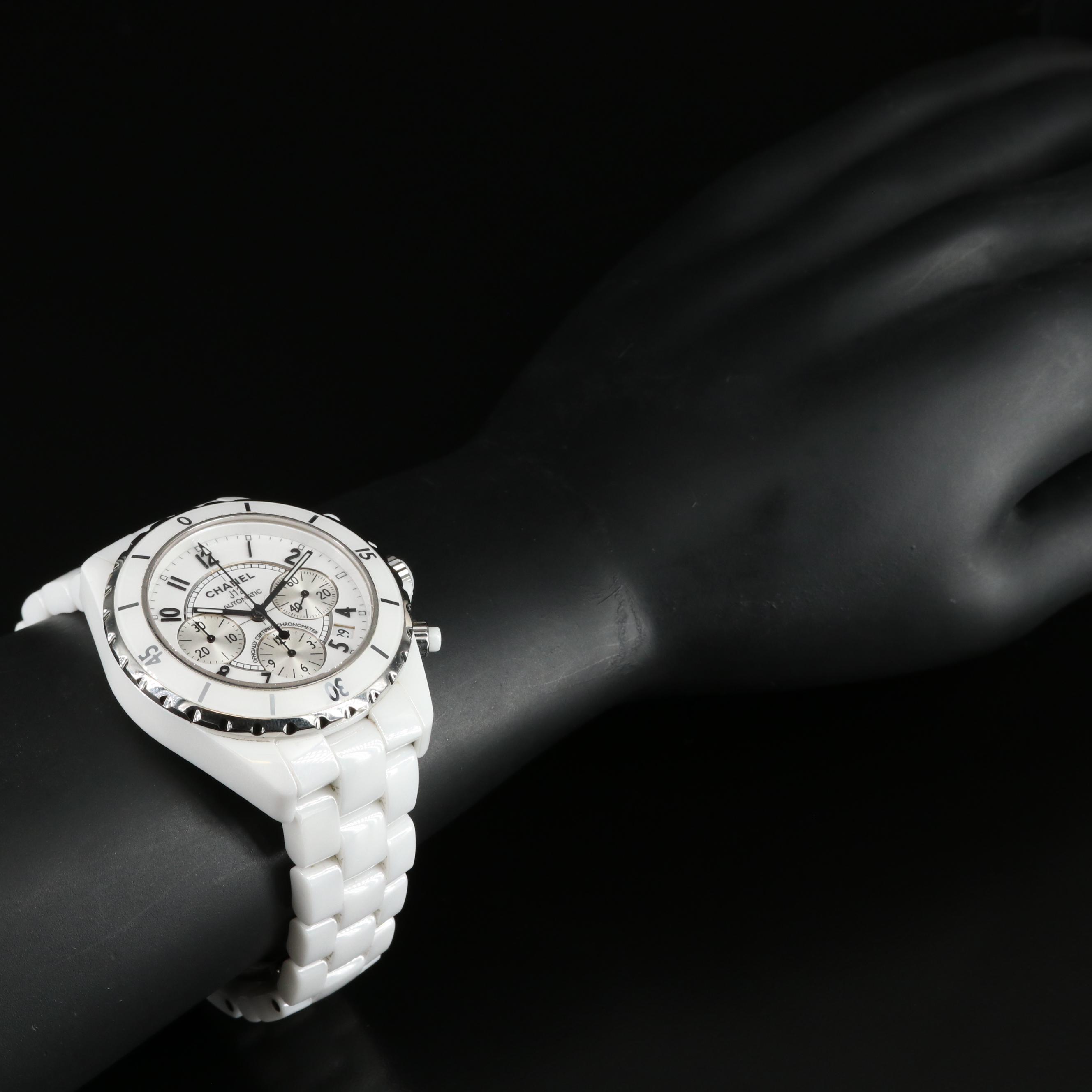 Chanel J12 Chronograph White Ceramic 41MM Automatic Watch