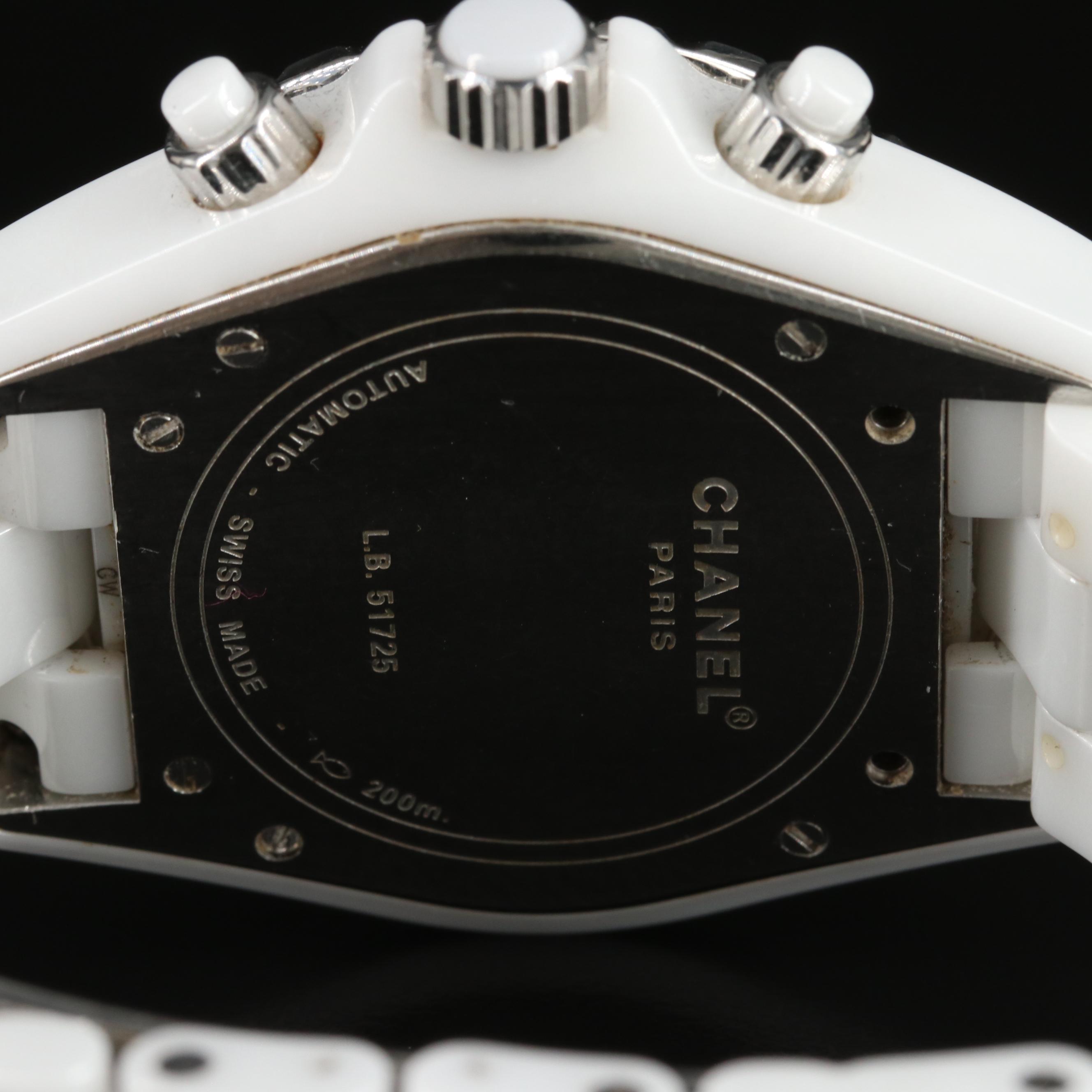 Chanel J12 Chronograph White Ceramic 41MM Automatic Watch