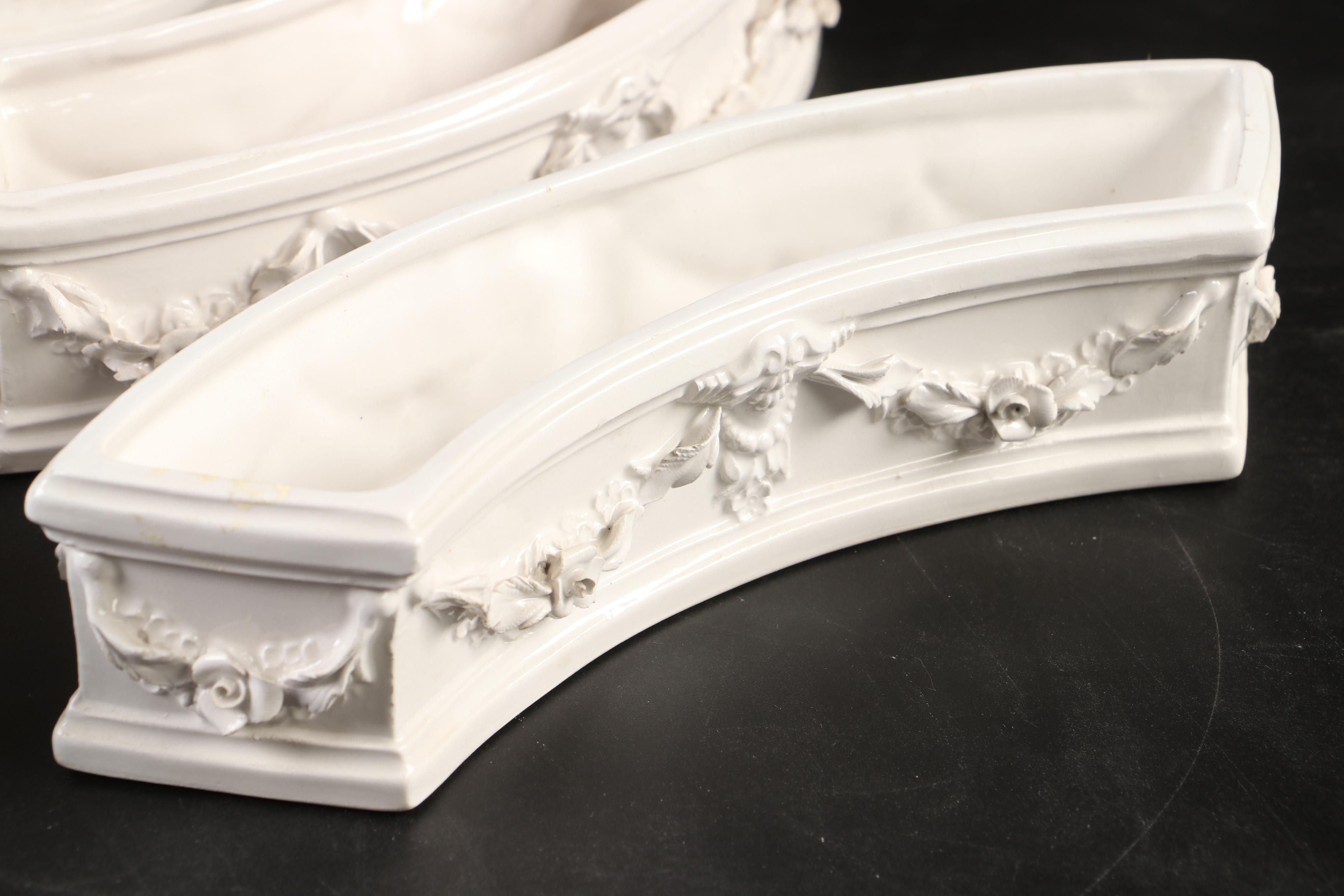 Italian Mottahedeh "Florentine" Ceramic Tureen, Planters, and Figurines