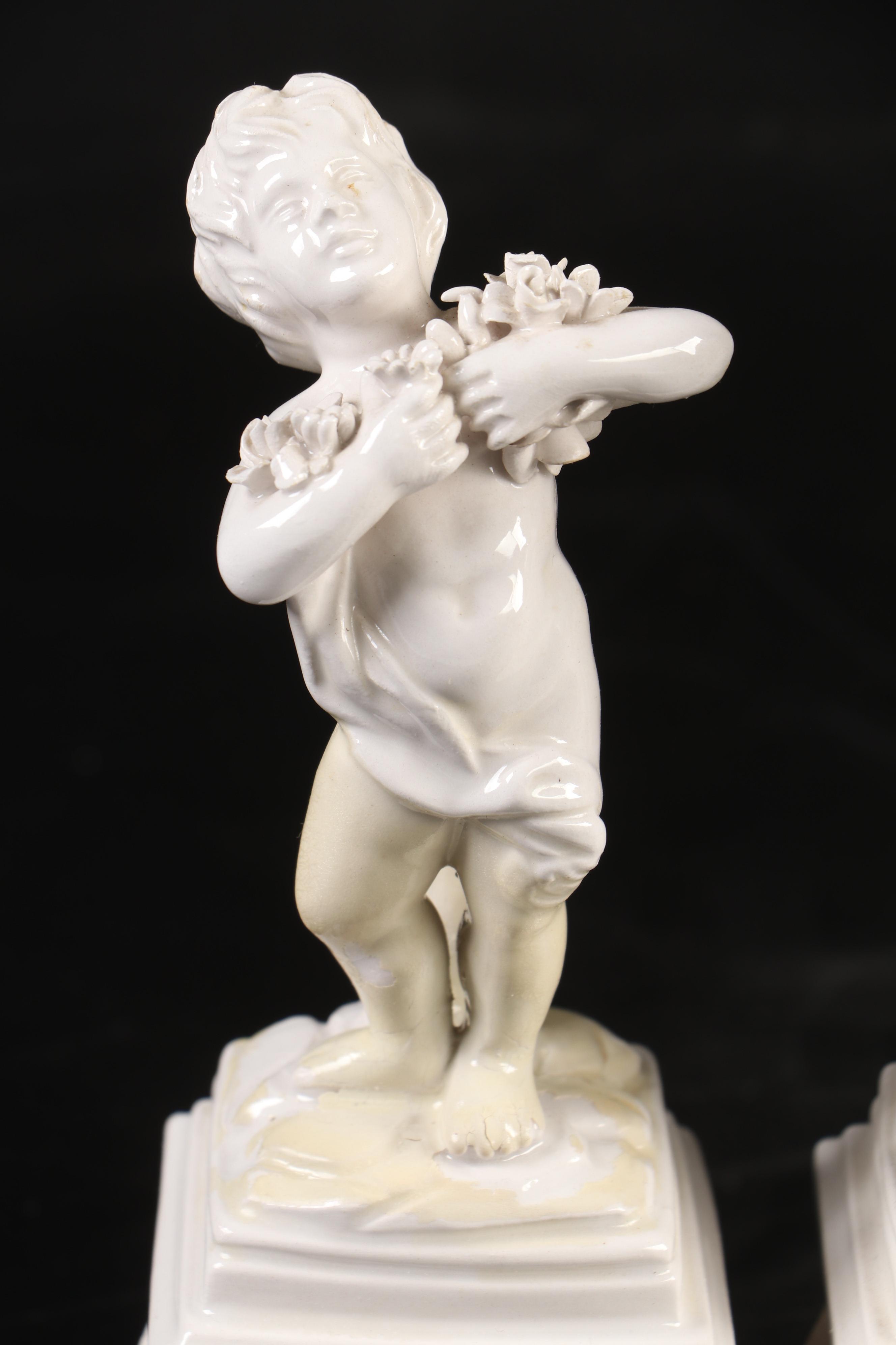 Italian Mottahedeh "Florentine" Ceramic Tureen, Planters, and Figurines