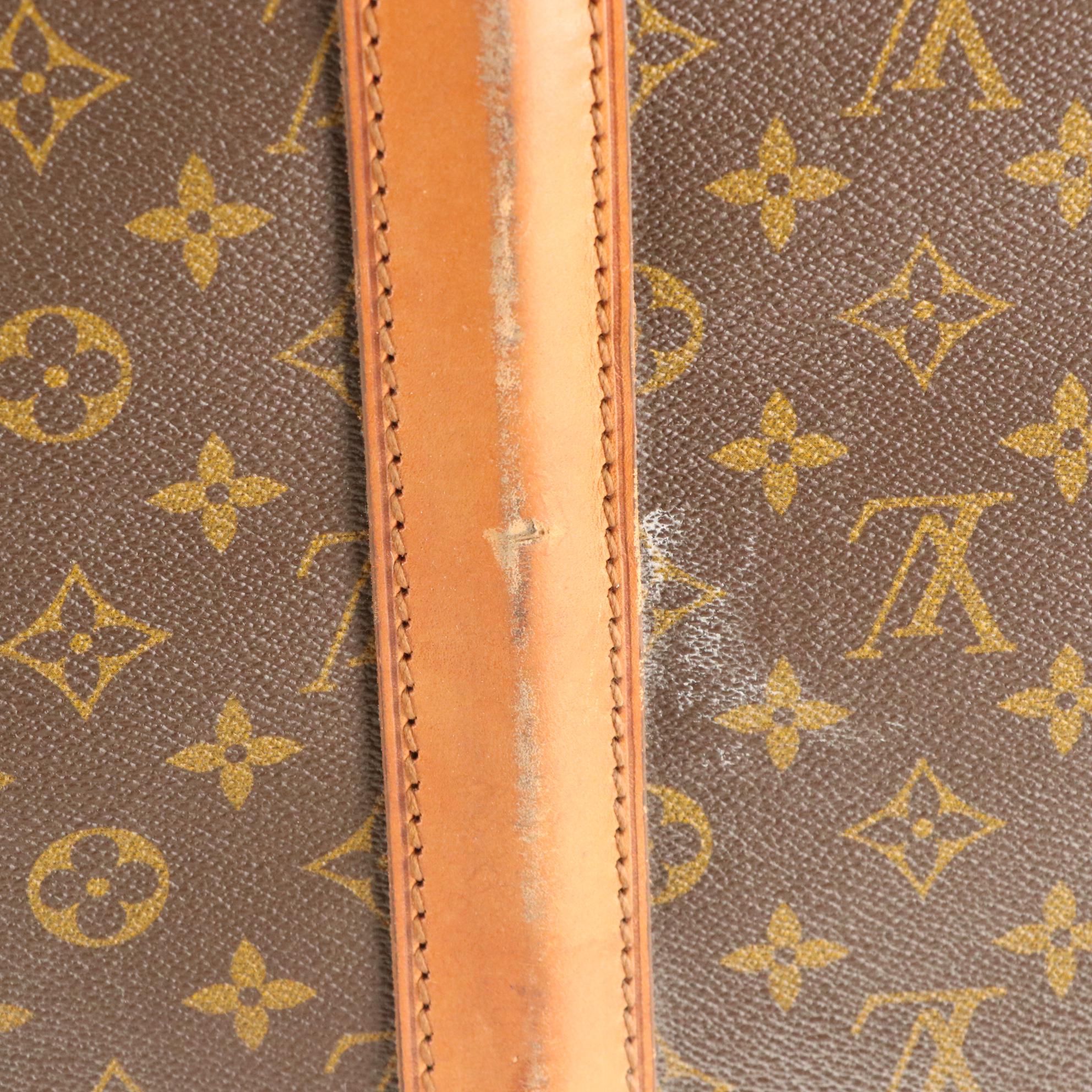 Louis Vuitton Stratos 80 Suitcase in Monogram Canvas and Leather, 1970s