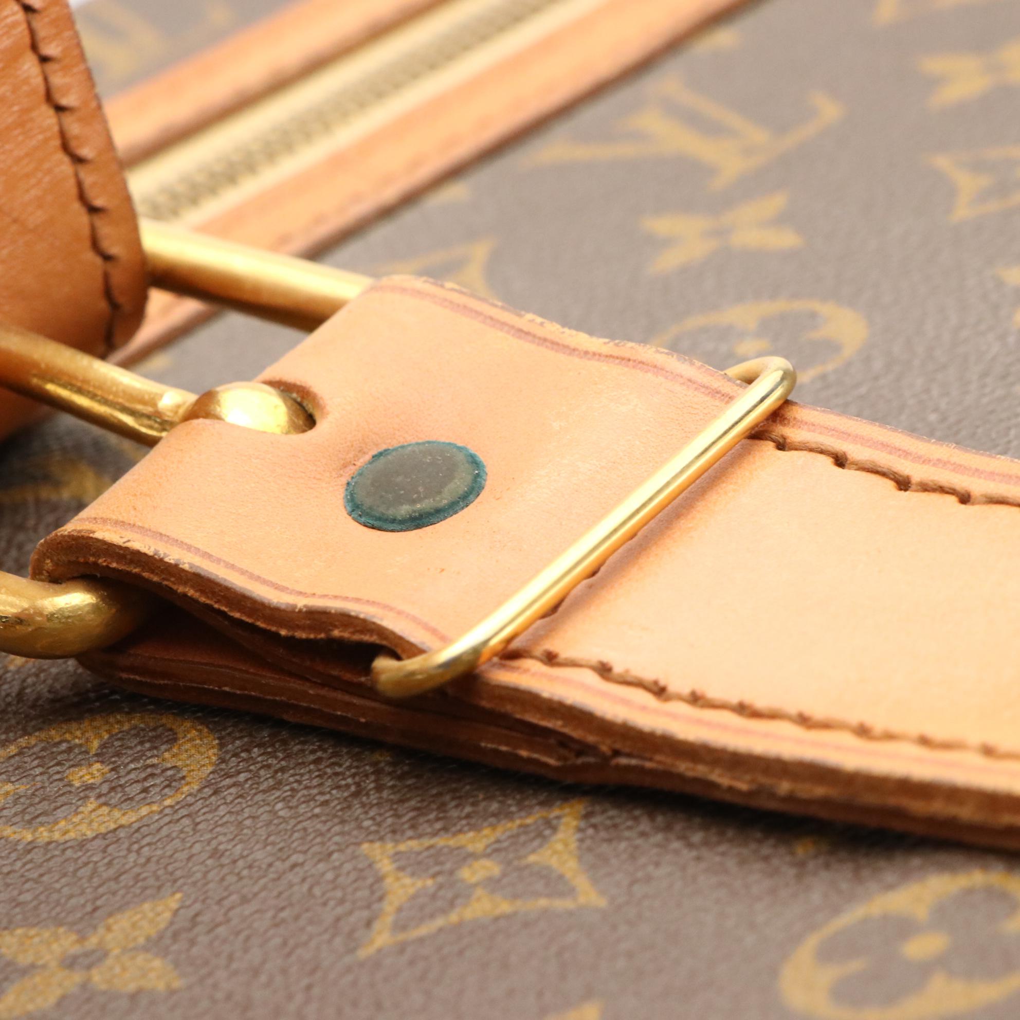 Louis Vuitton Stratos 80 Suitcase in Monogram Canvas and Leather, 1970s