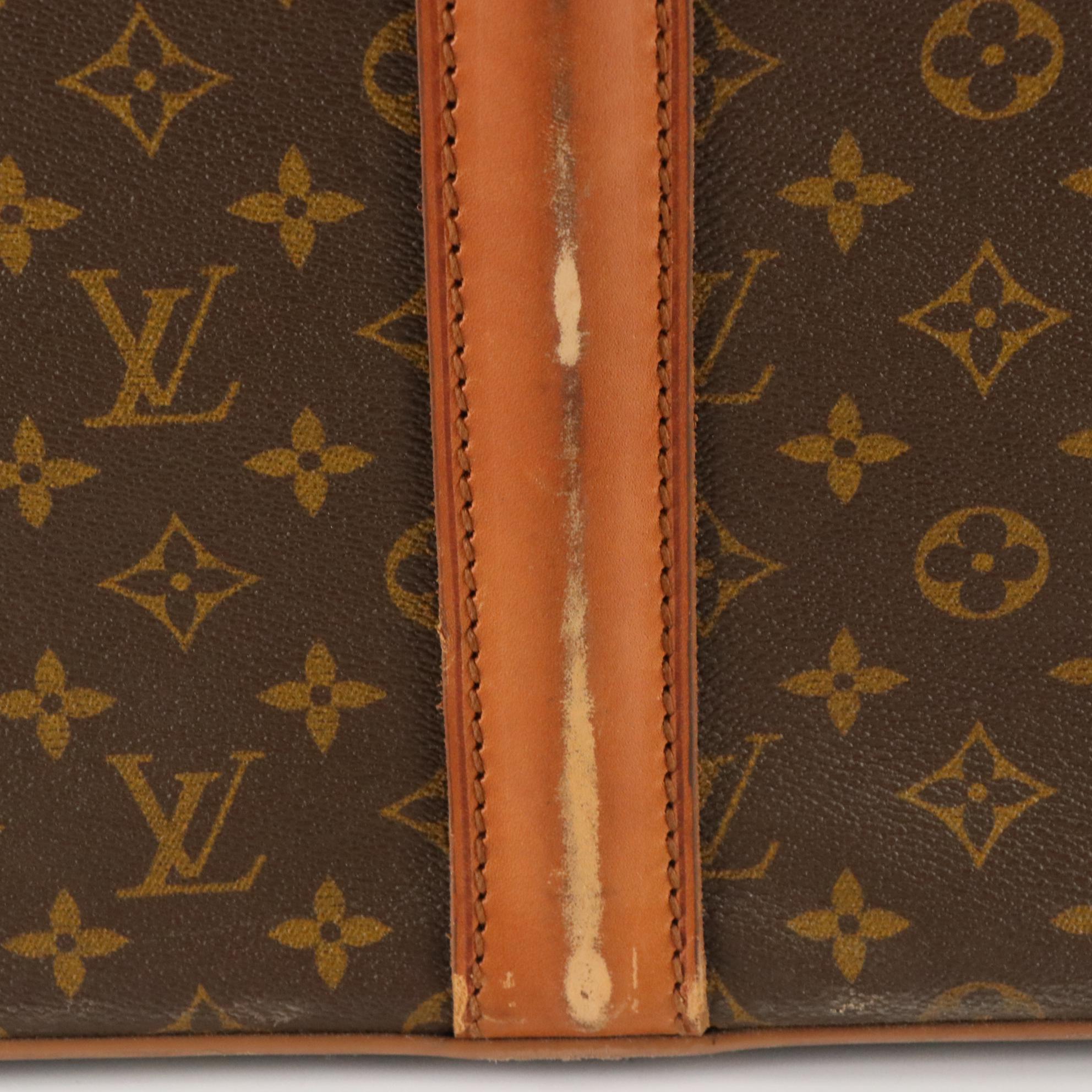 Louis Vuitton Stratos 80 Suitcase in Monogram Canvas and Leather, 1970s