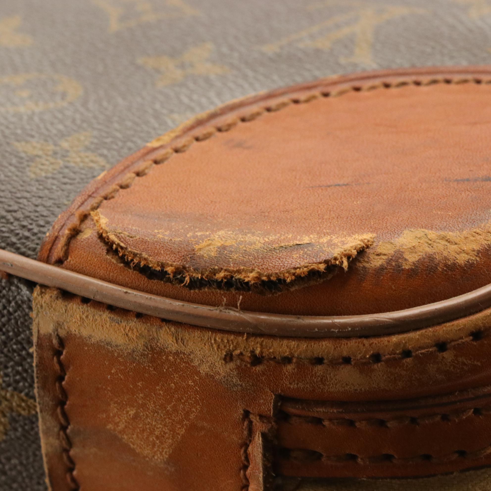 Louis Vuitton Stratos 80 Suitcase in Monogram Canvas and Leather, 1970s