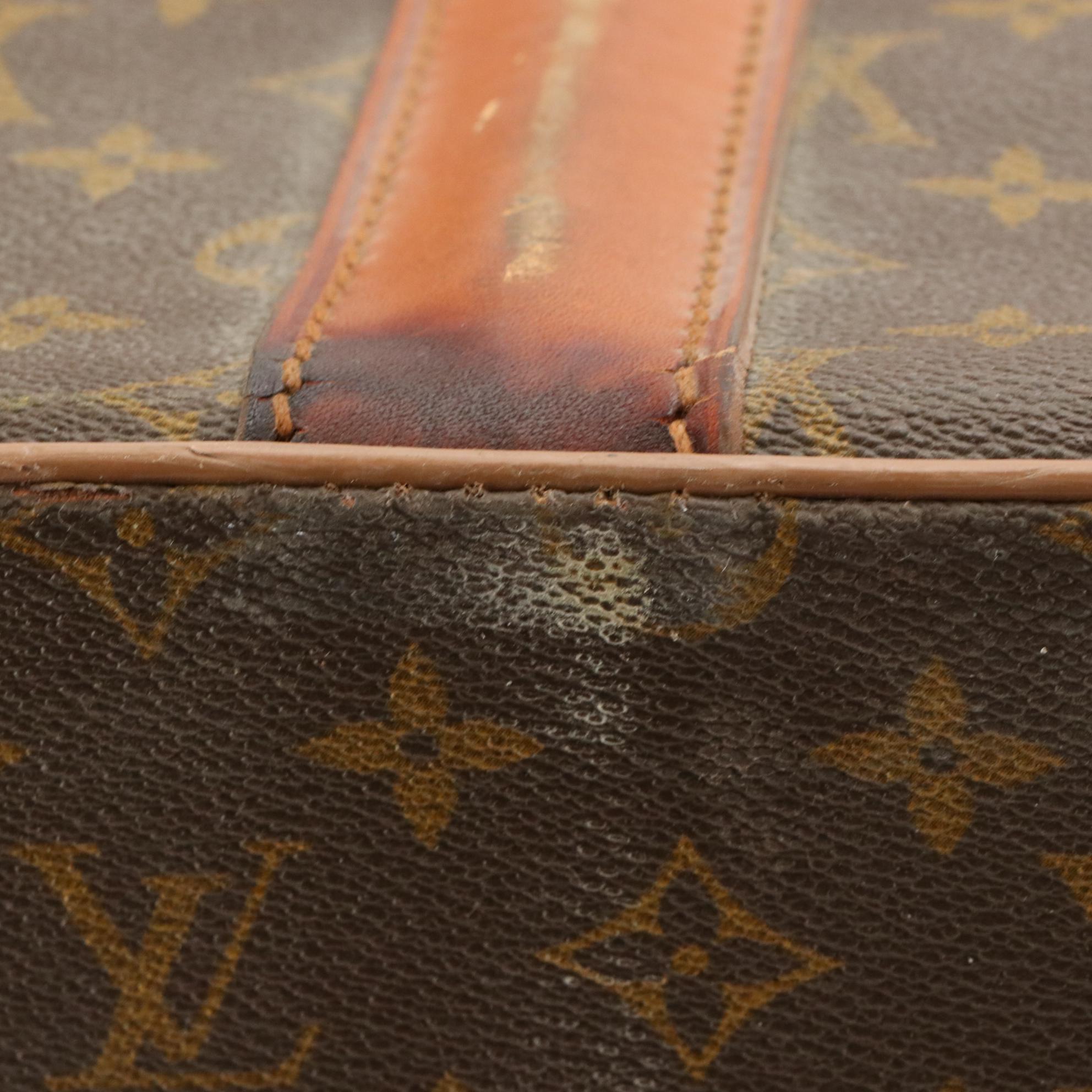 Louis Vuitton Stratos 80 Suitcase in Monogram Canvas and Leather, 1970s
