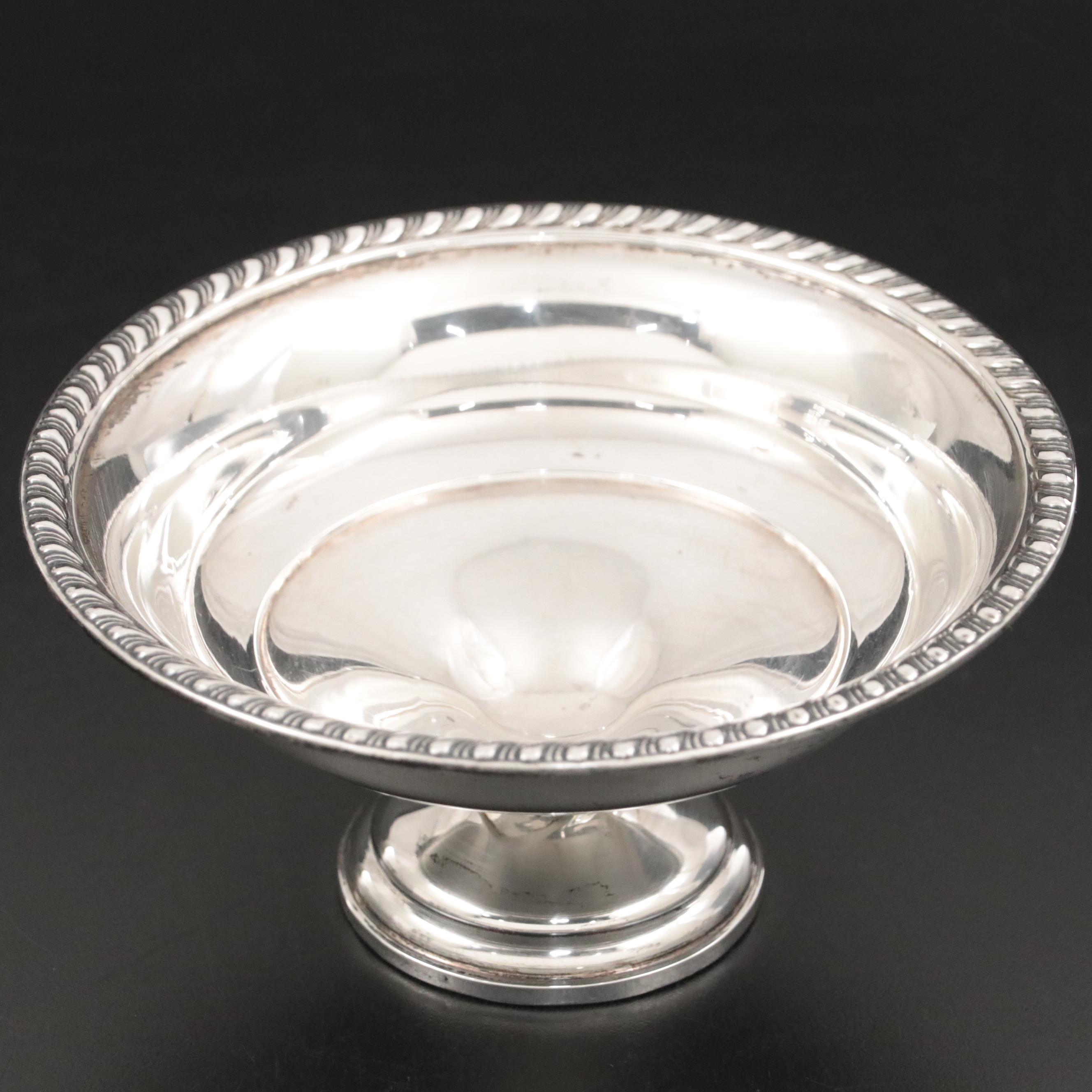 Gorham Sterling Silver Cordial Cups with Crown Silver Co. Sterling Compote