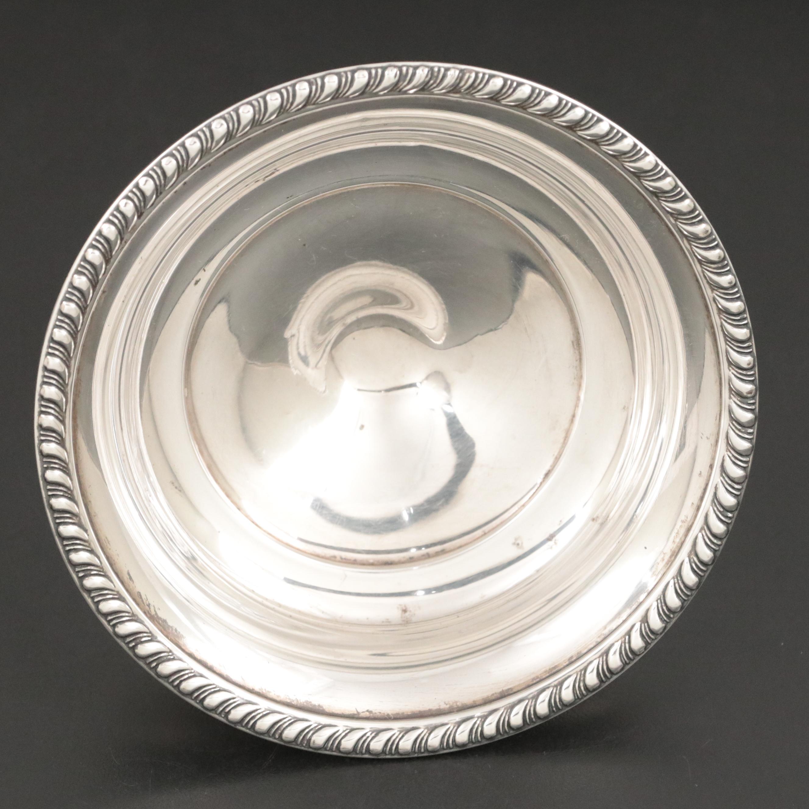 Gorham Sterling Silver Cordial Cups with Crown Silver Co. Sterling Compote