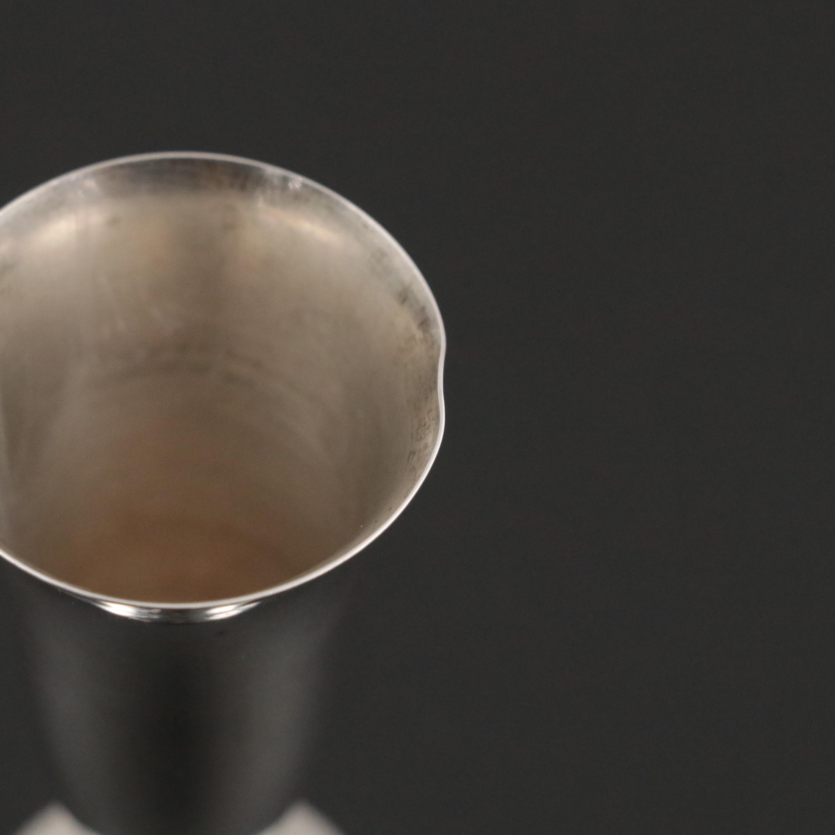 Gorham Sterling Silver Cordial Cups with Crown Silver Co. Sterling Compote