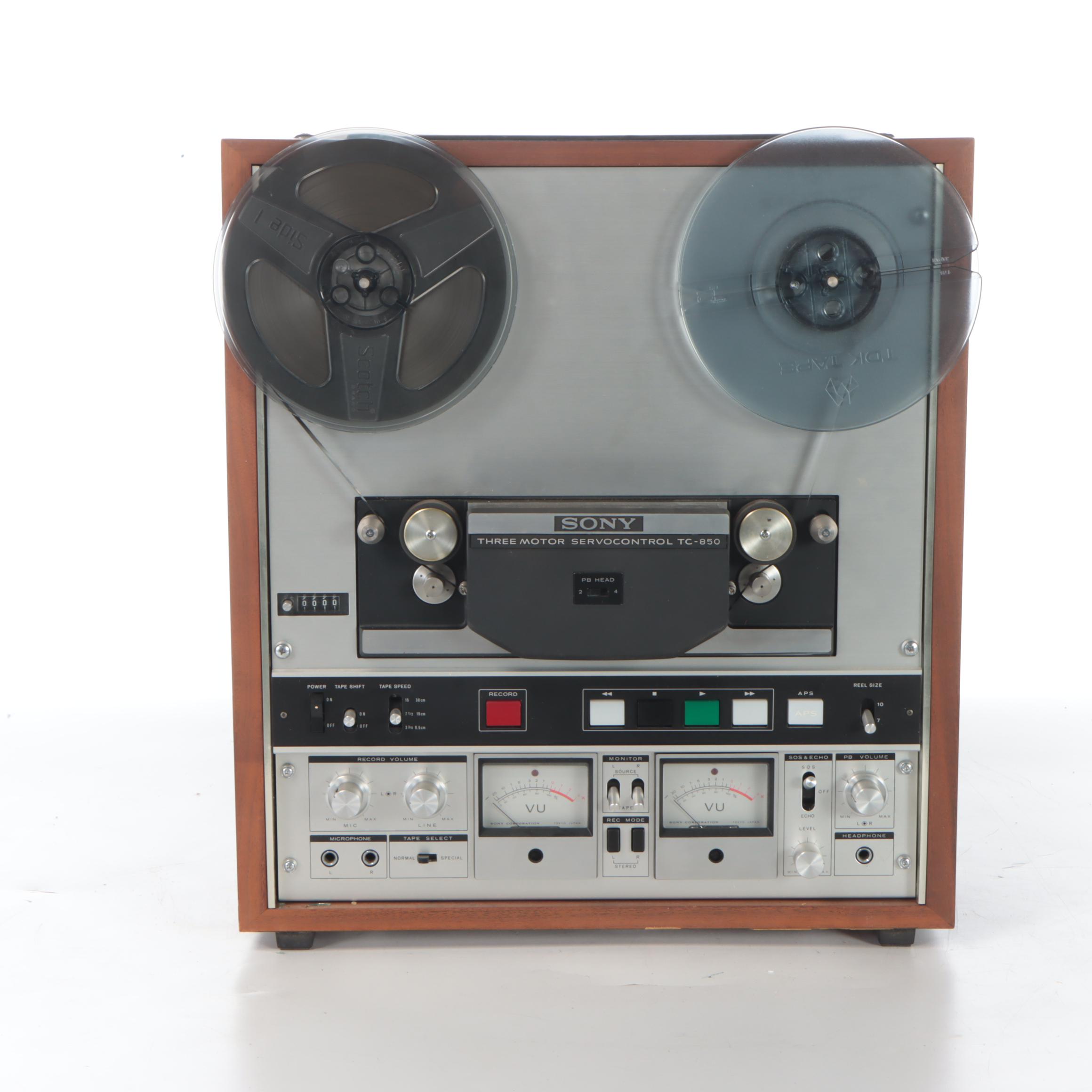 Sony Three Motor Servocontrol TC-850 Reel to Reel Tape Recorder
