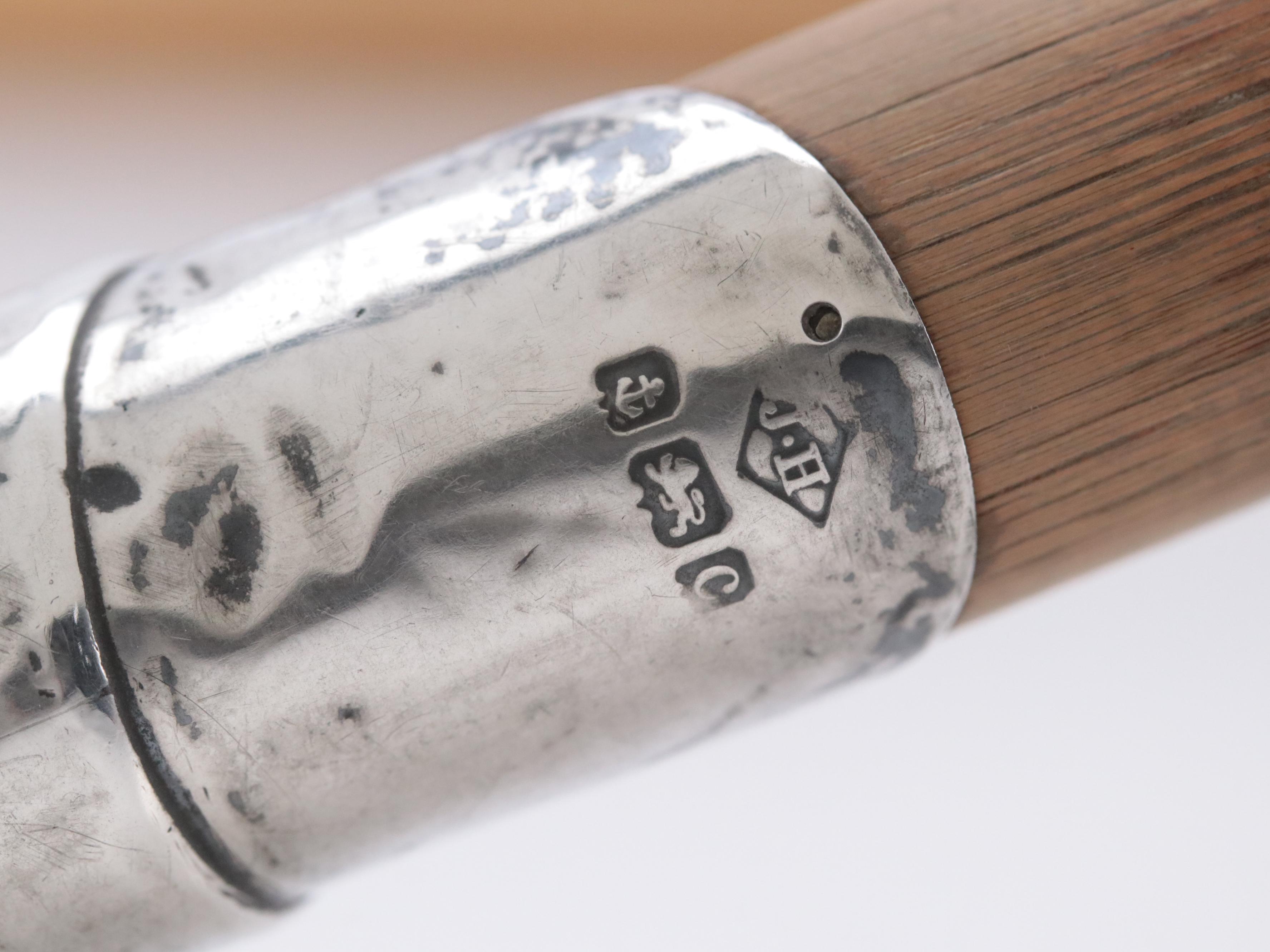 Aesthetic Sterling Handled Cane, Walking Stick with Hidden Fishing Rod, More