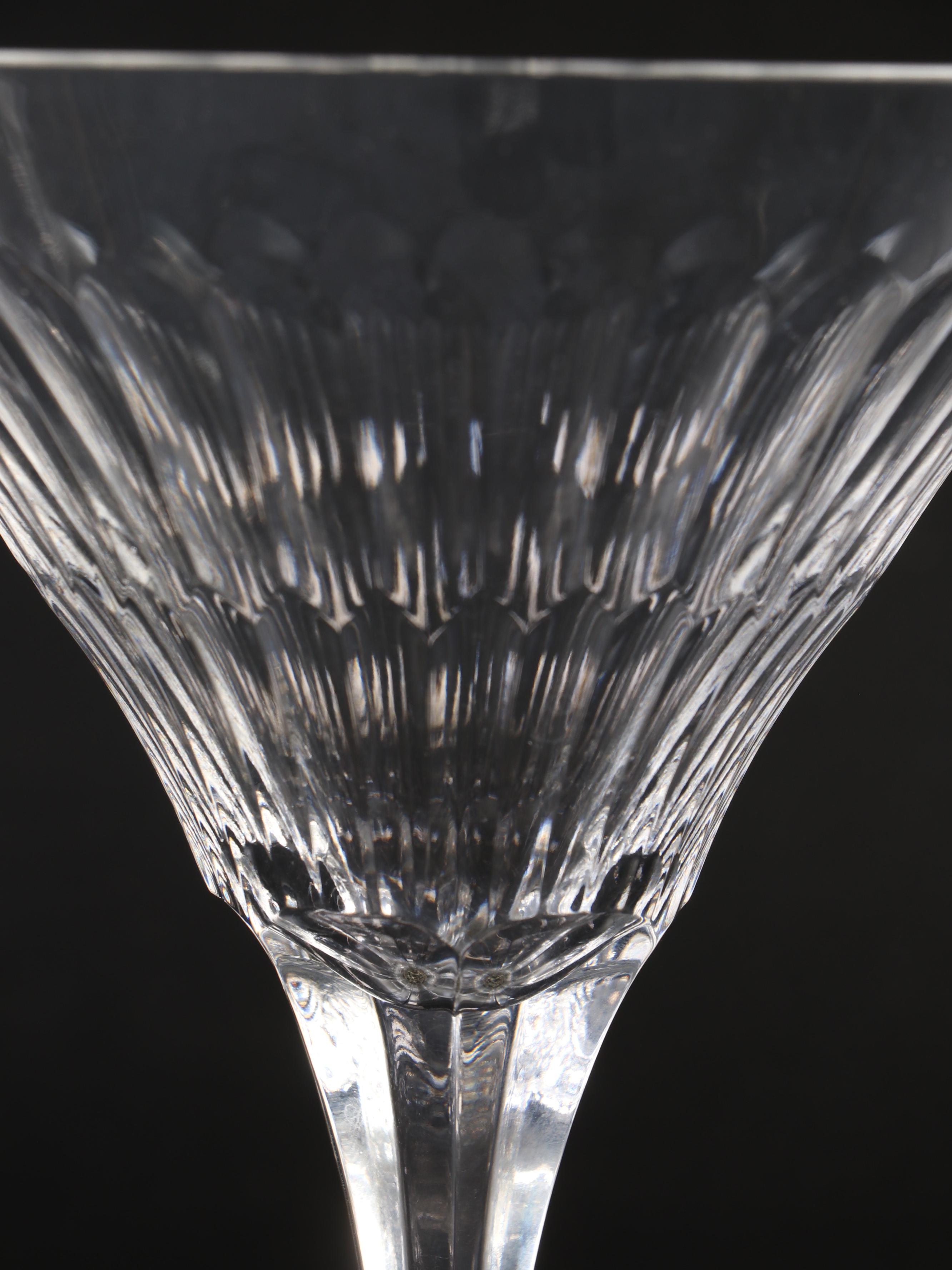 Hungarian Handcrafted Cut Crystal Martini Glasses