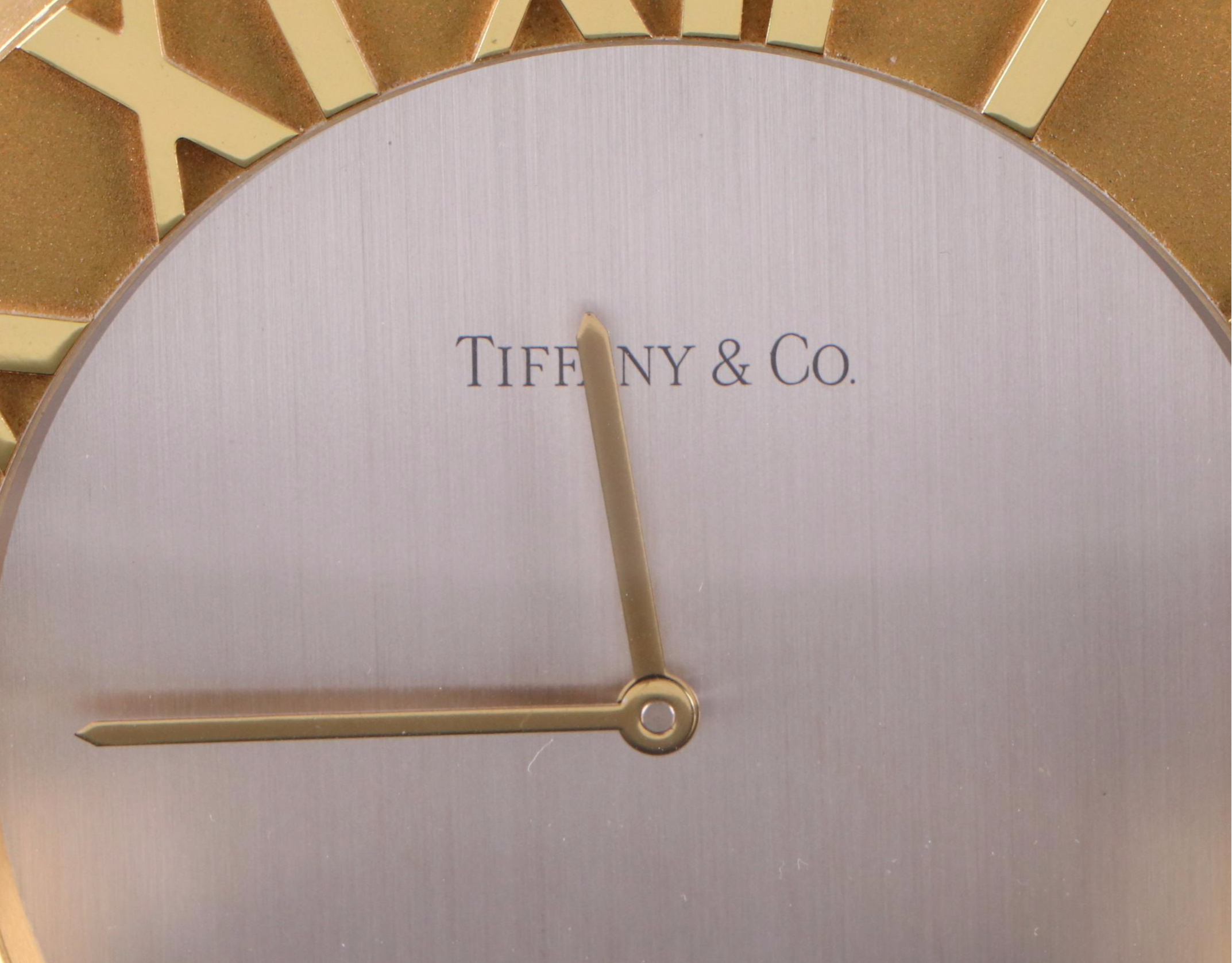 Tiffany & Co. "Atlas" Brass Desk Clock