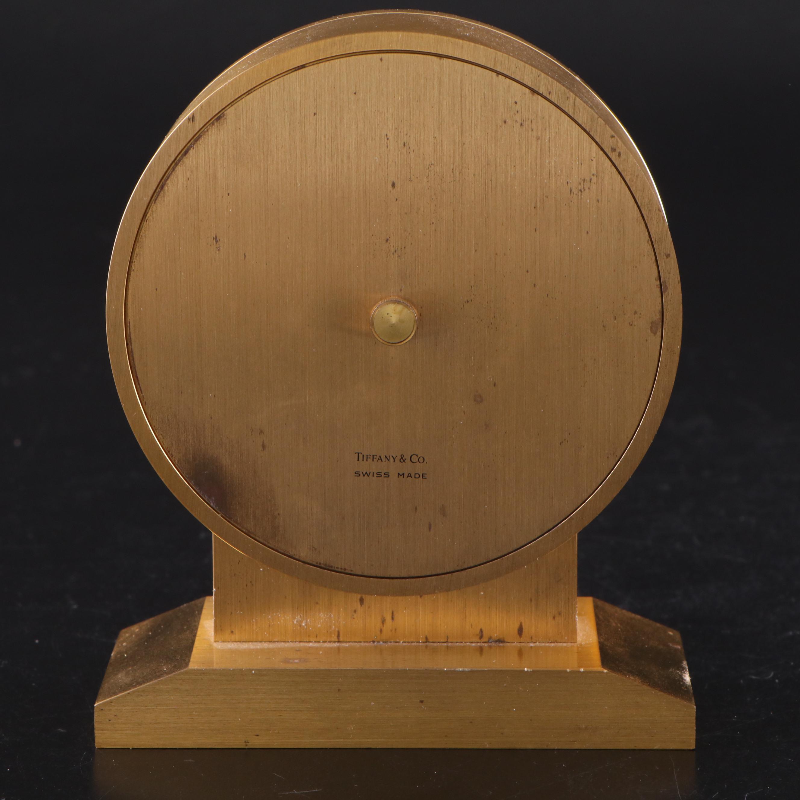 Tiffany & Co. "Atlas" Brass Desk Clock