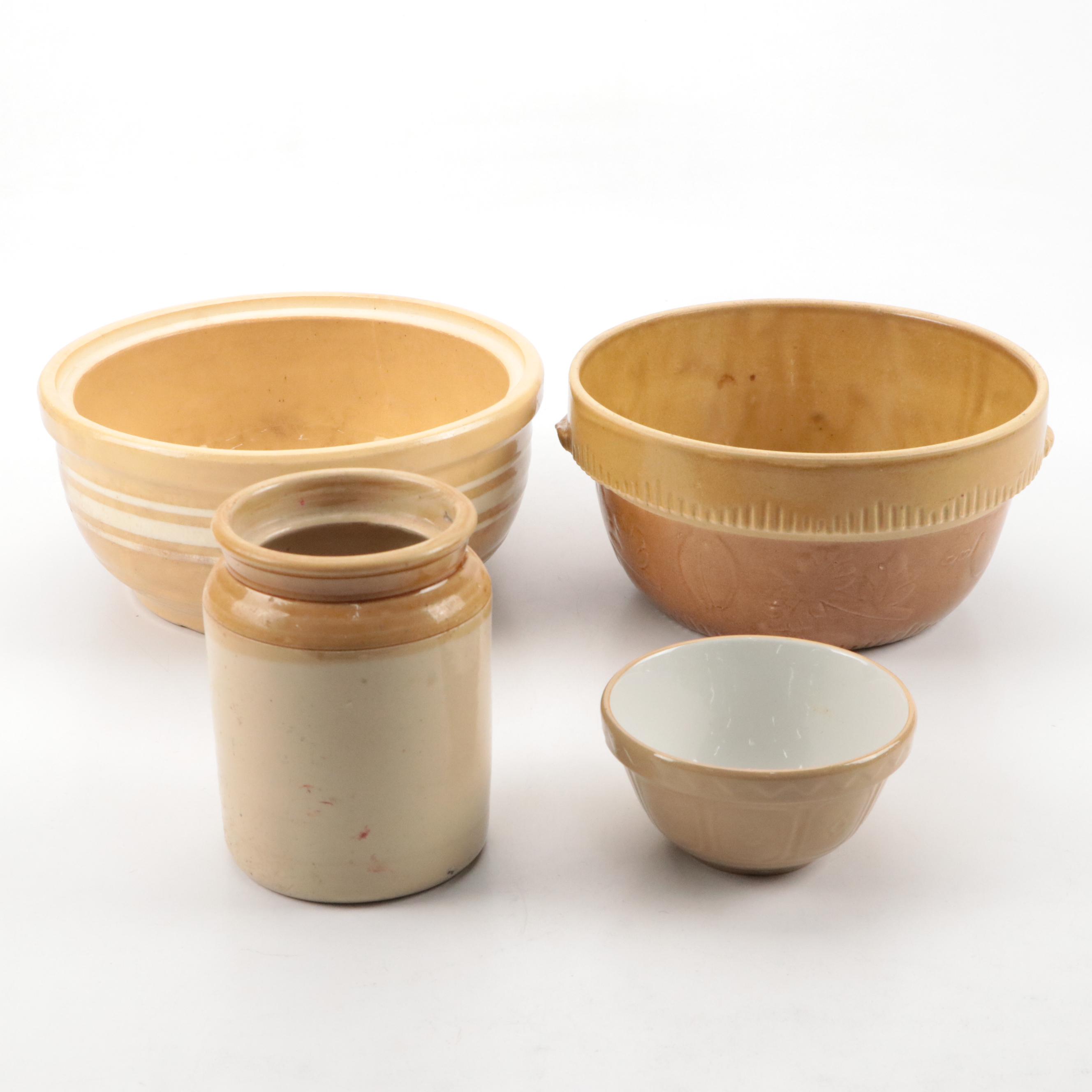 Cook-Rite Cookin Ware Stoneware Mixing Bowl and More