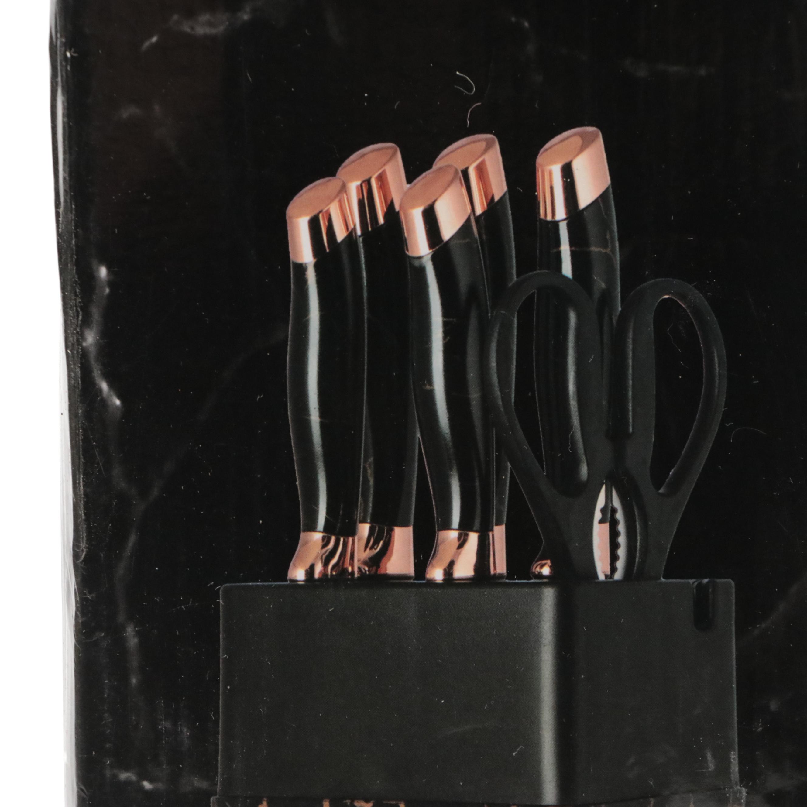 Evryealth Kitchen Knife Set with Cutlery Block