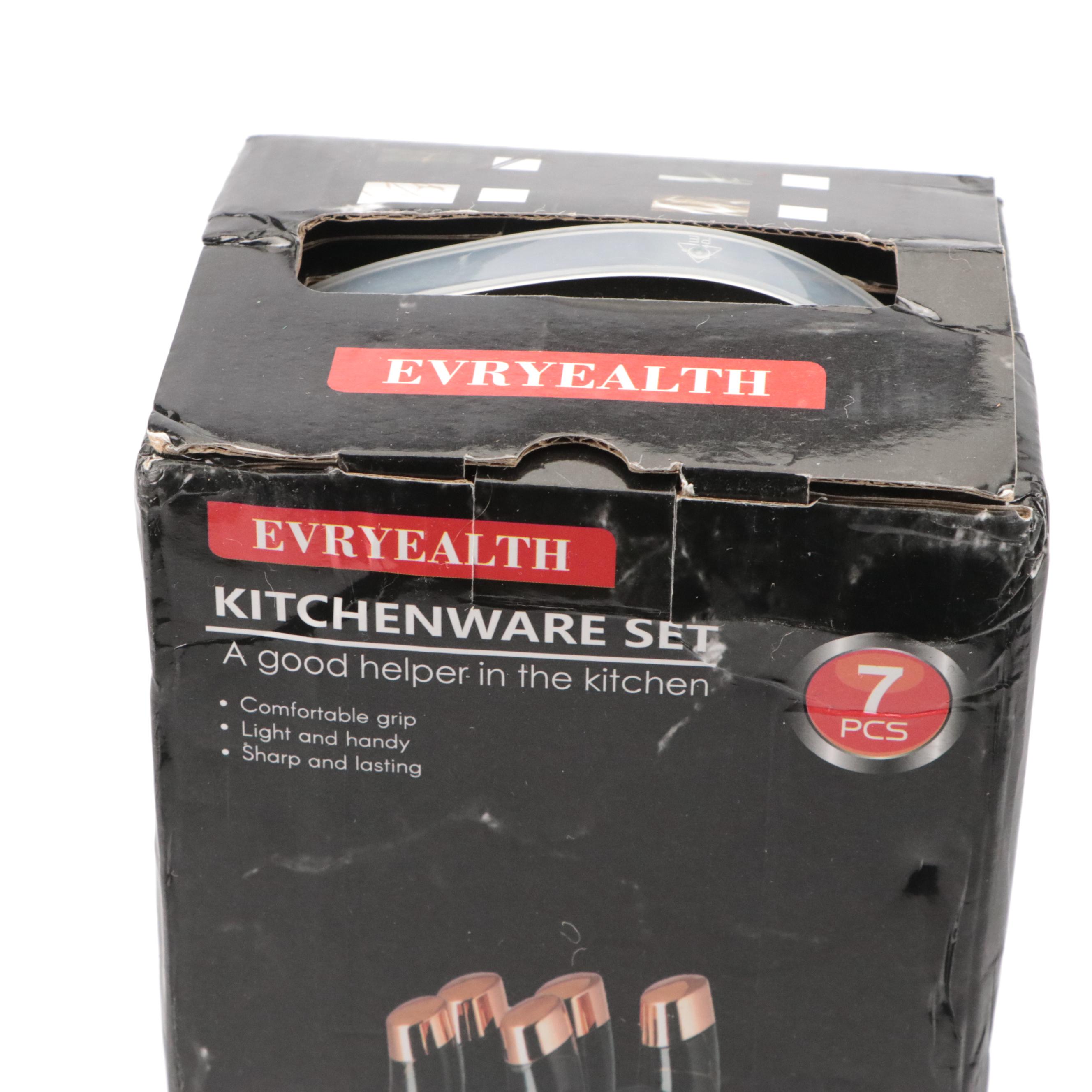 Evryealth Kitchen Knife Set with Cutlery Block