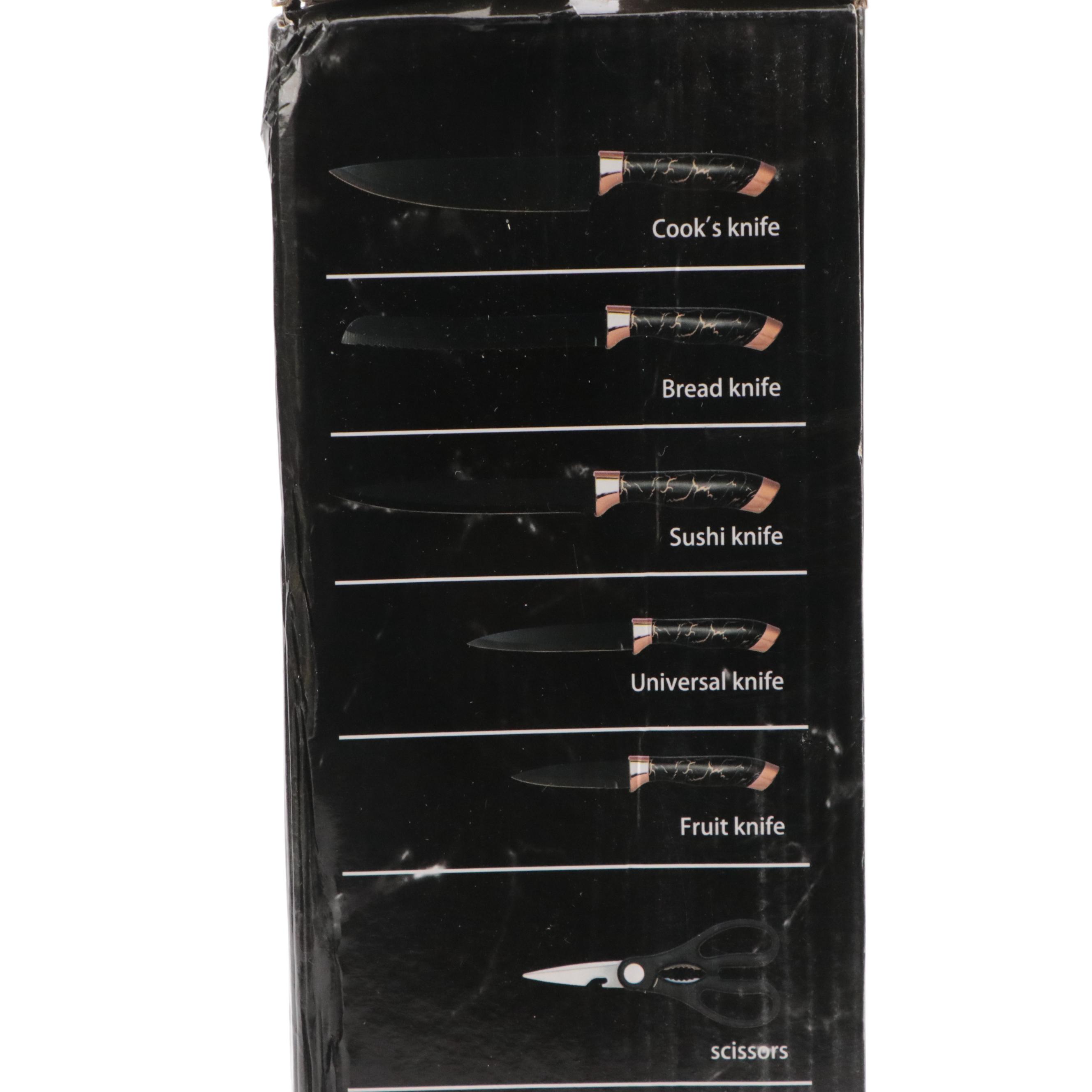 Evryealth Kitchen Knife Set with Cutlery Block