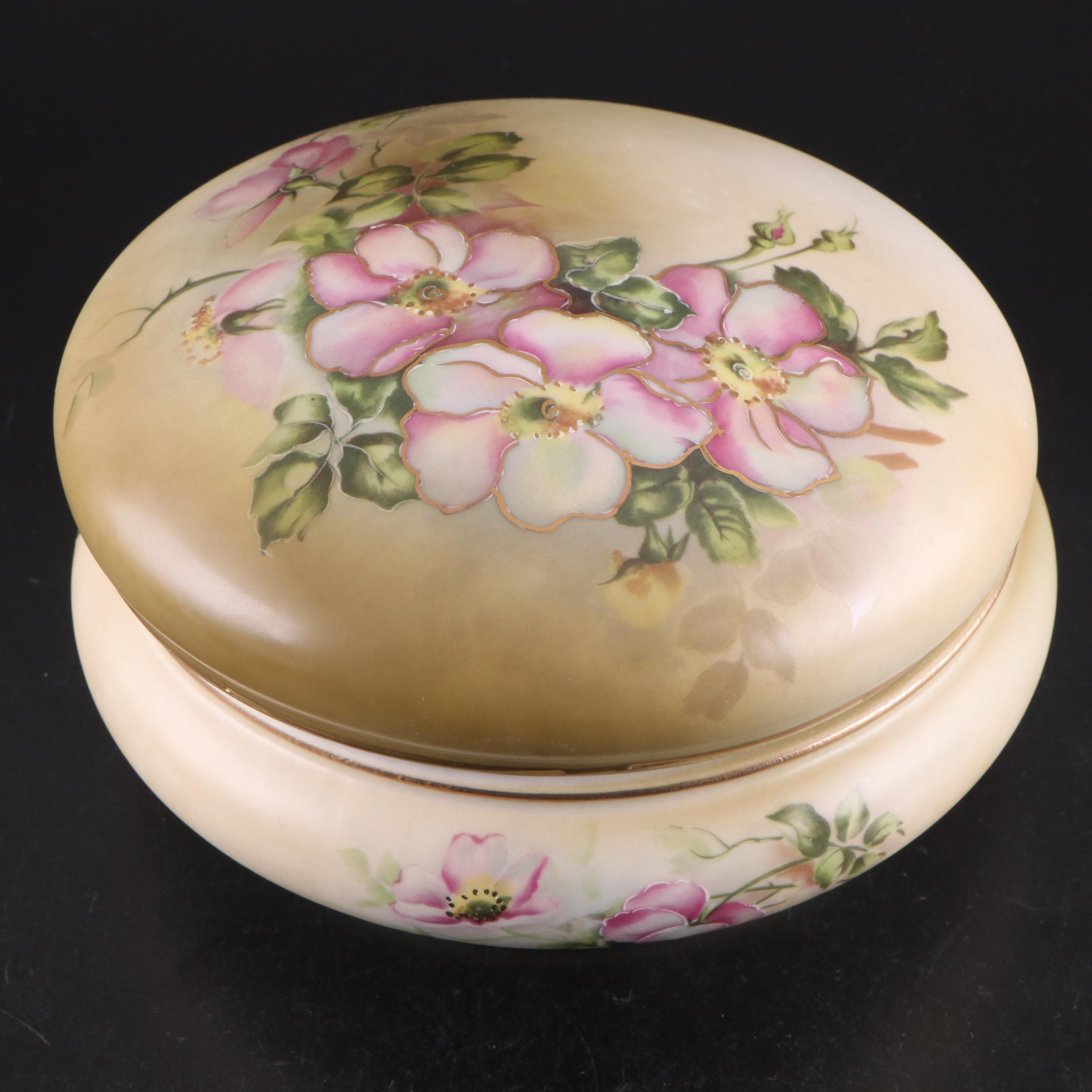 Koshida Satsuma Plate with Other Nippon Hand-Painted Porcelain