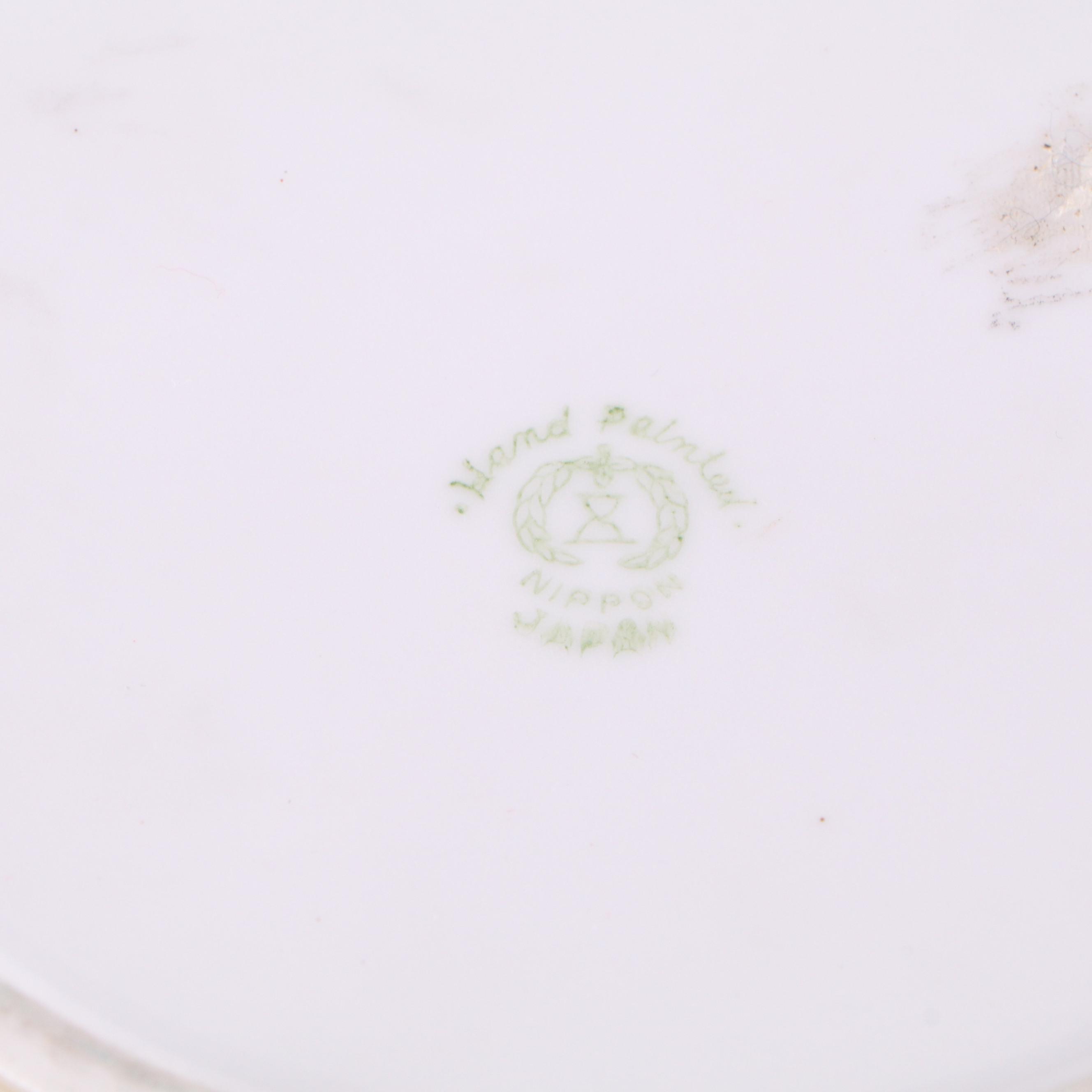 Koshida Satsuma Plate with Other Nippon Hand-Painted Porcelain