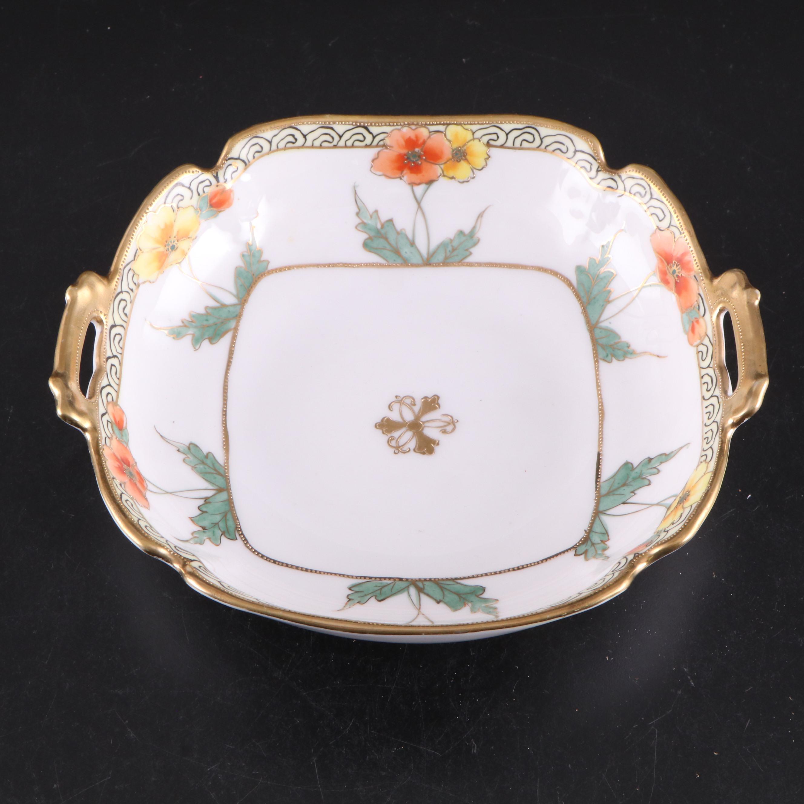 Koshida Satsuma Plate with Other Nippon Hand-Painted Porcelain