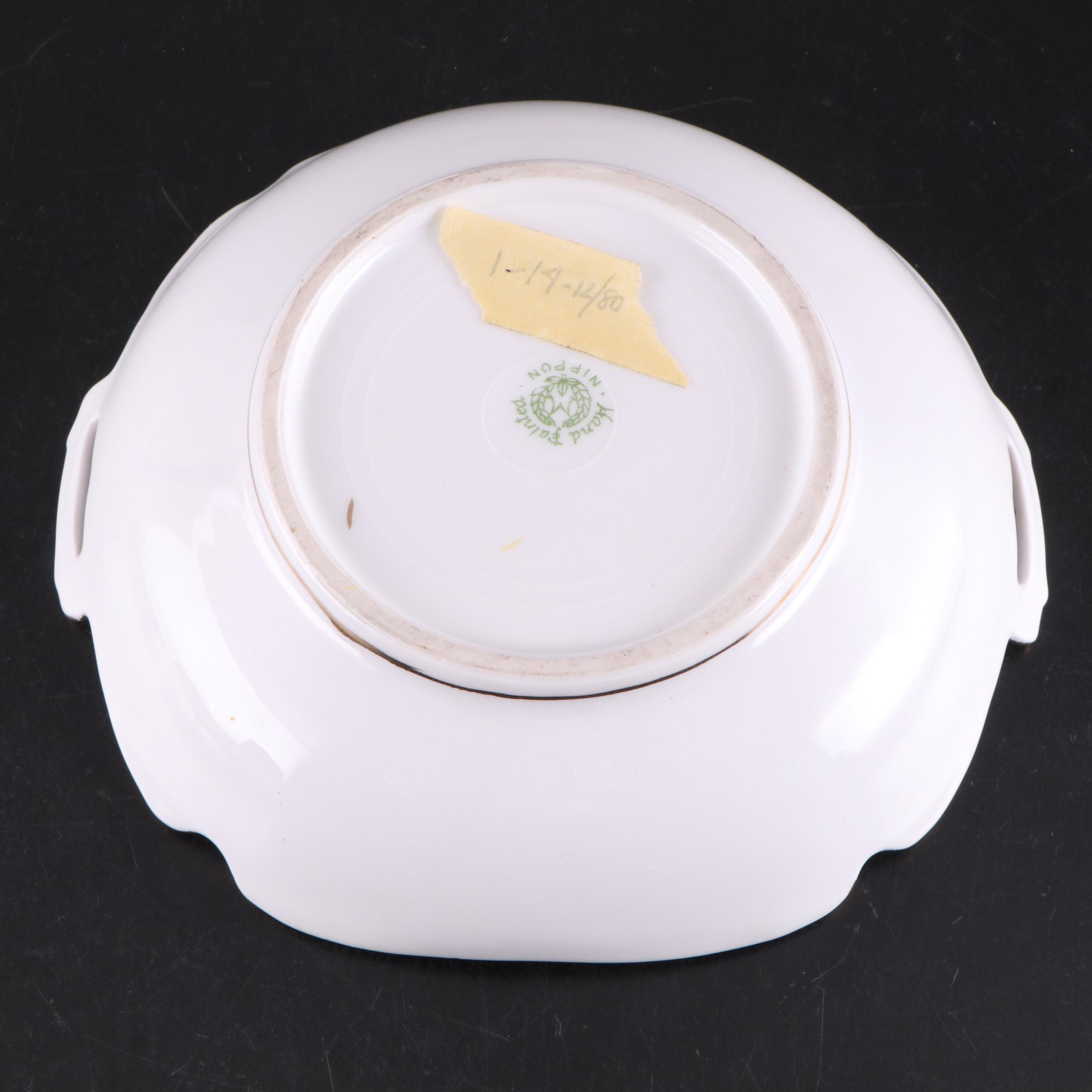 Koshida Satsuma Plate with Other Nippon Hand-Painted Porcelain