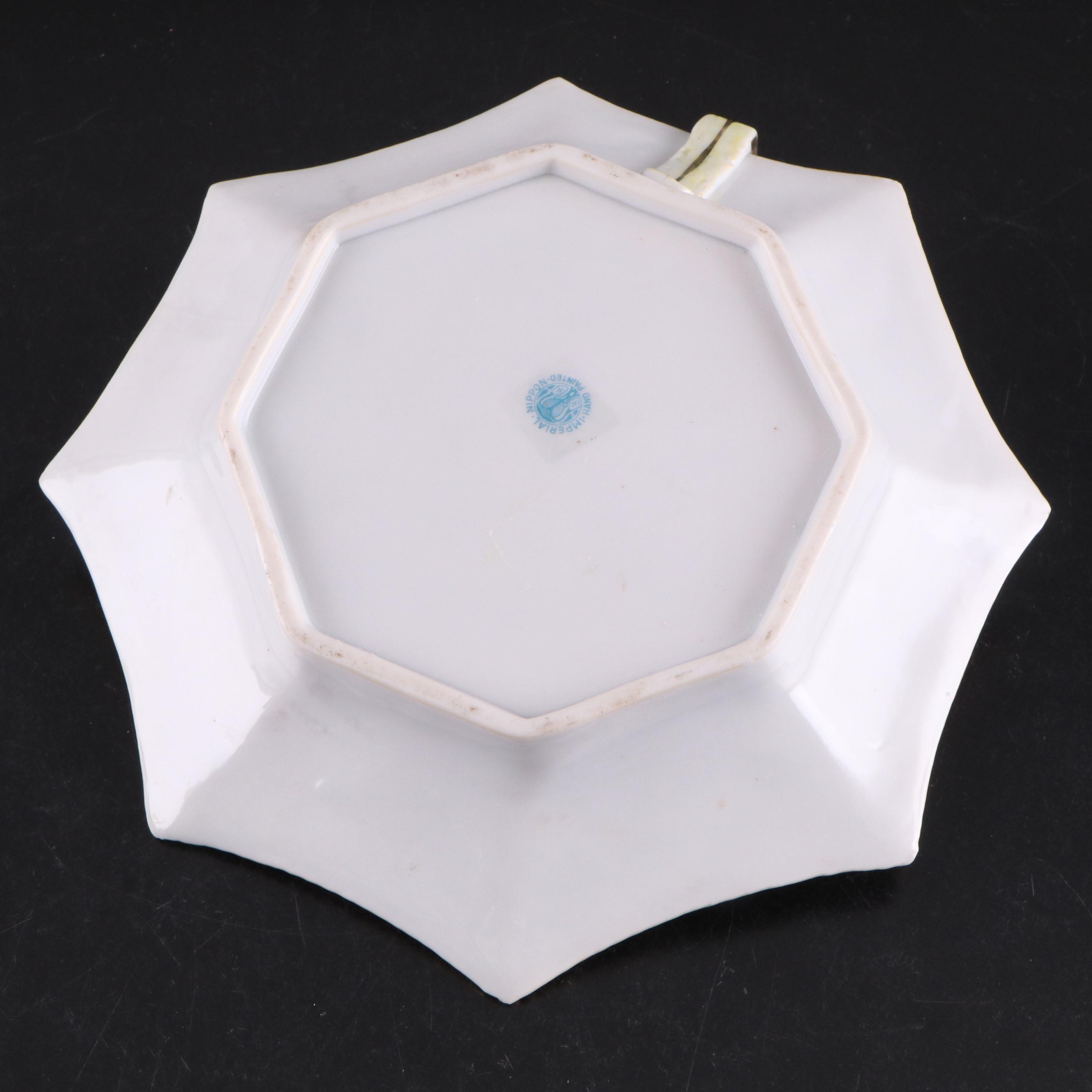 Koshida Satsuma Plate with Other Nippon Hand-Painted Porcelain