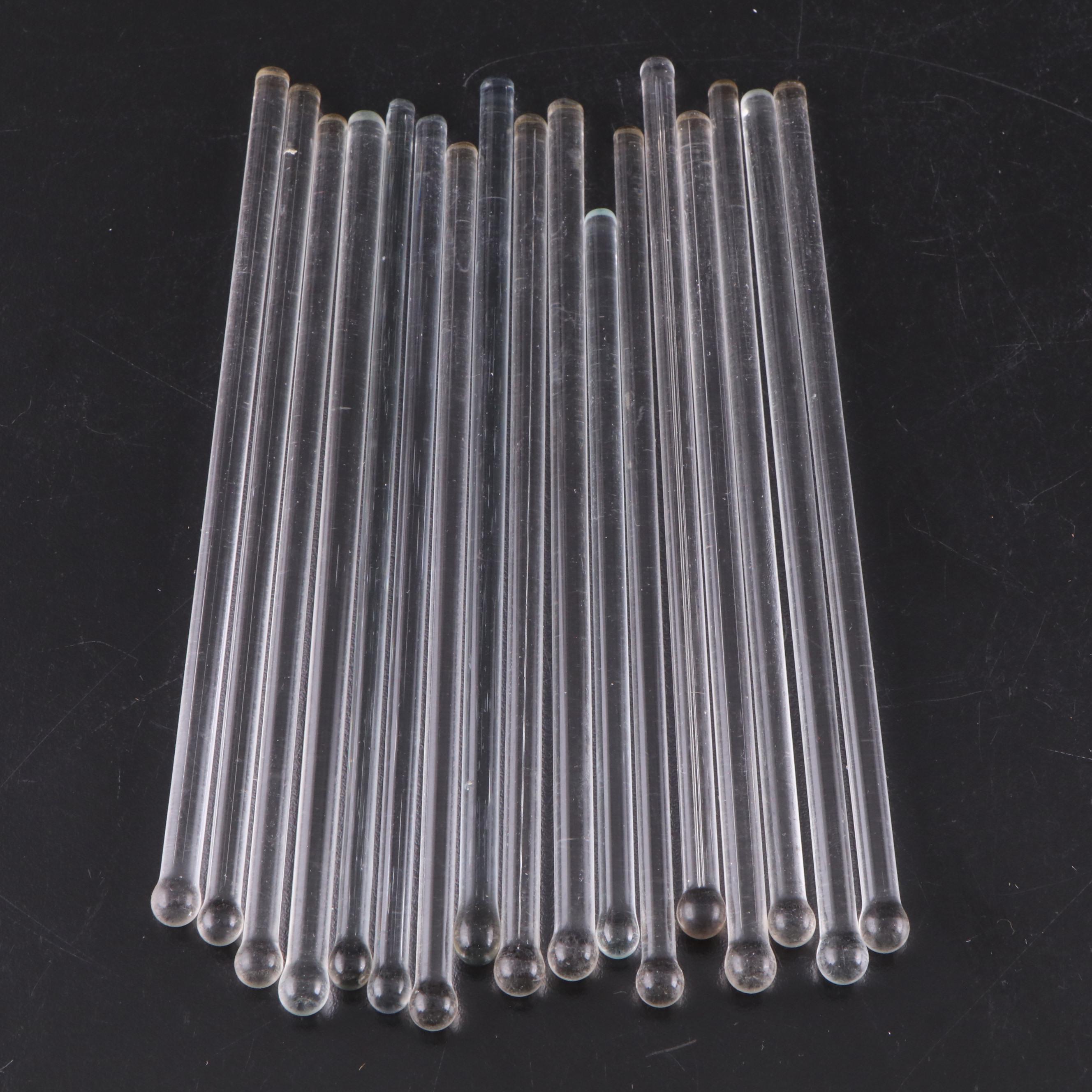 Palm Tree, Lady, Giraffe, and Other Plastic and Glass Cocktail Swizzle Sticks