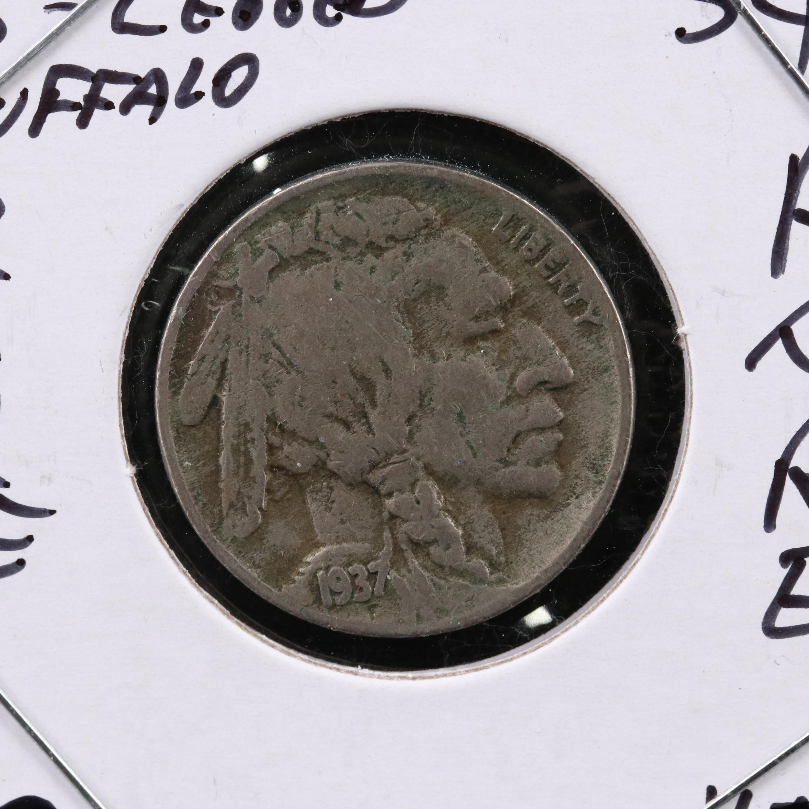 Key Date 1937-D Three Legged Buffalo Nickel