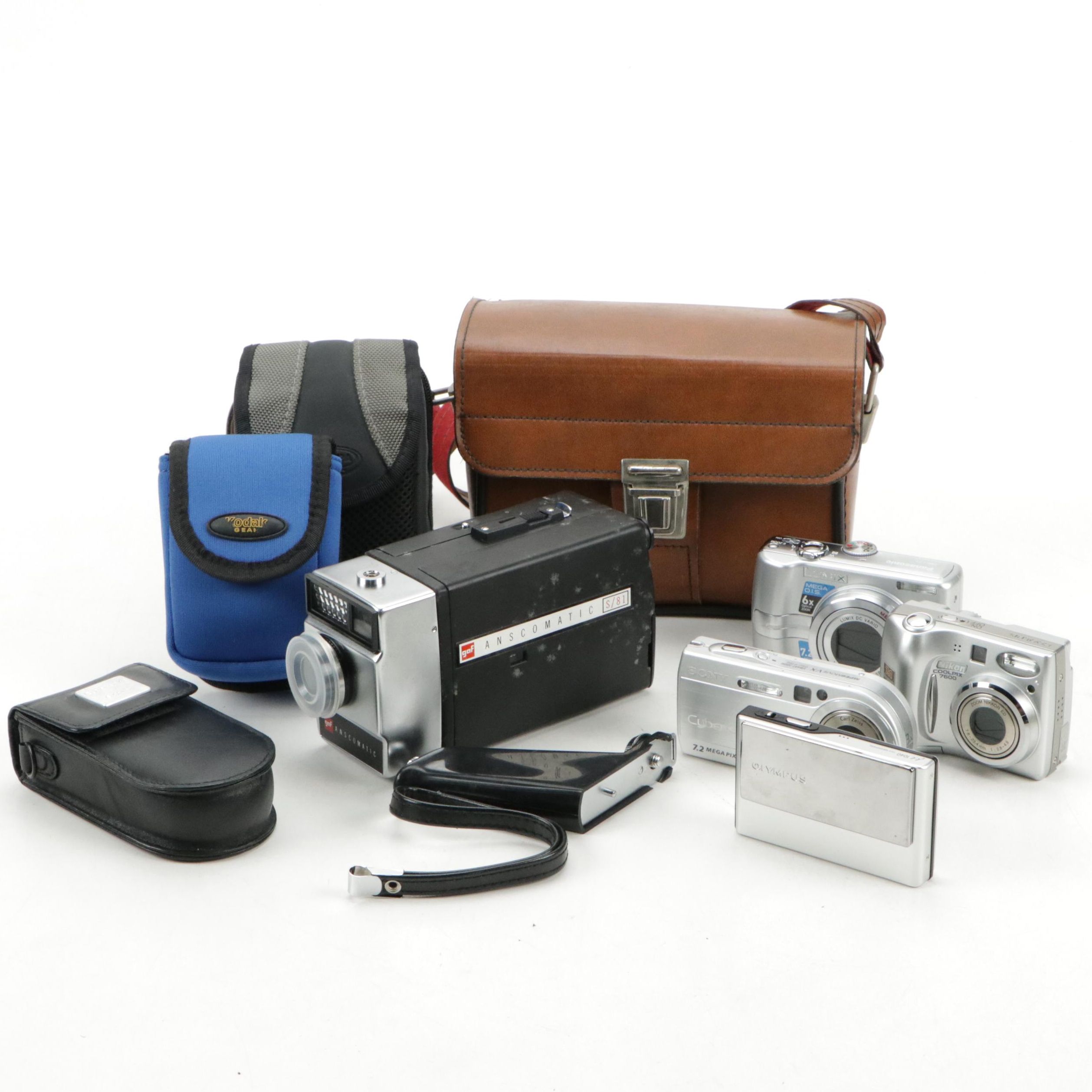 Gaf Anscomatic Super 8 Video Camera with Panasonic and Other Digital Cameras